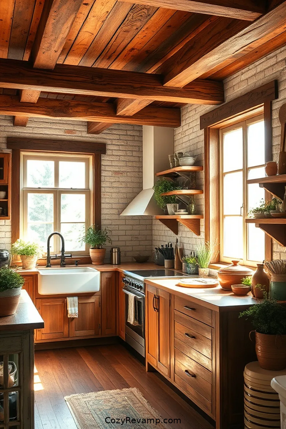19 Inspiring Rustic Kitchen Designs With Reclaimed Materials 10 Upcycled Wooden Beams for 19 Inspiring Rustic Kitchen Designs With Reclaimed Materials