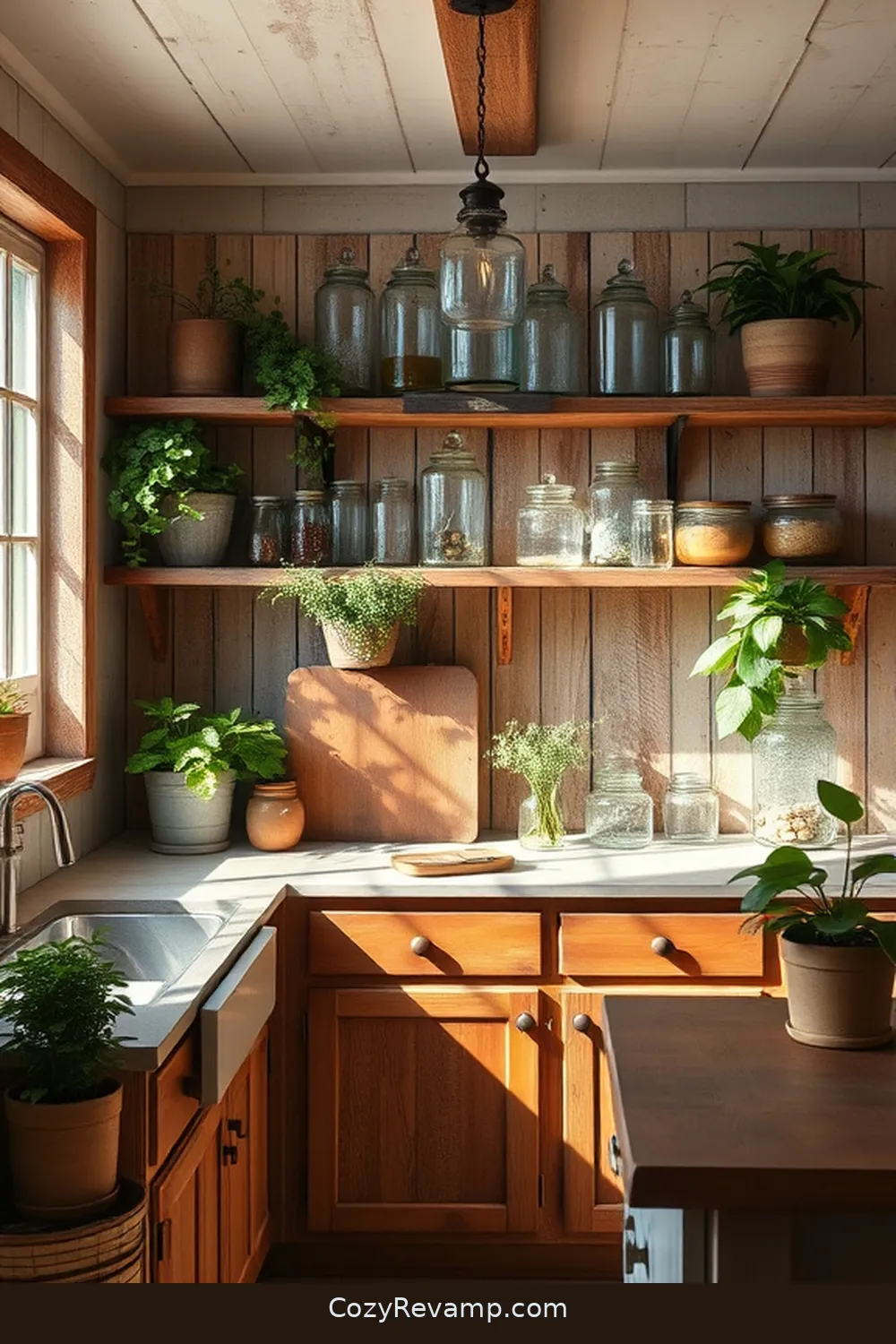 19 Inspiring Rustic Kitchen Designs With Reclaimed Materials 19 Vintage Glass Jars and Containers for 19 Inspiring Rustic Kitchen Designs With Reclaimed Materials