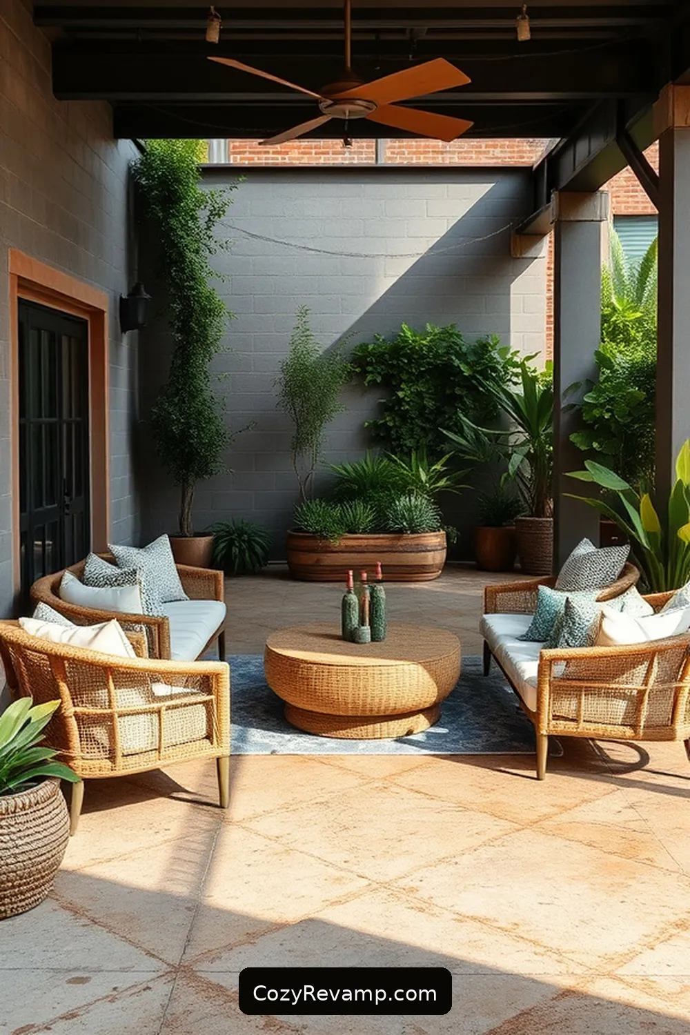 19 Key Elements for Industrial Outdoor Patios Featuring Natural Fibers 11 Functional Layout Planning for 19 Key Elements for Industrial Outdoor Patios Featuring Natural Fibers