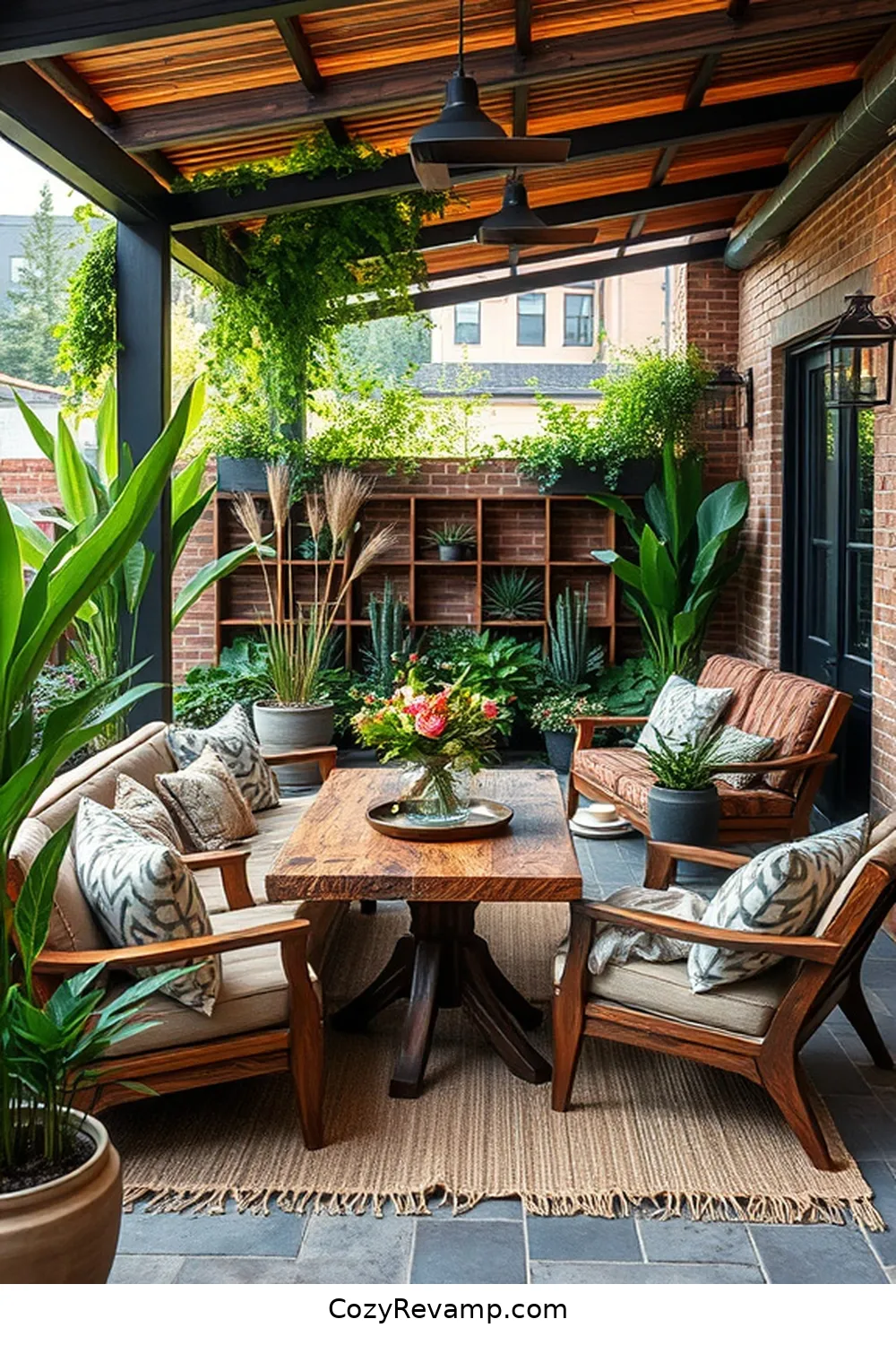19 Key Elements for Industrial Outdoor Patios Featuring Natural Fibers 16 Utilizing Reclaimed Wood for 19 Key Elements for Industrial Outdoor Patios Featuring Natural Fibers