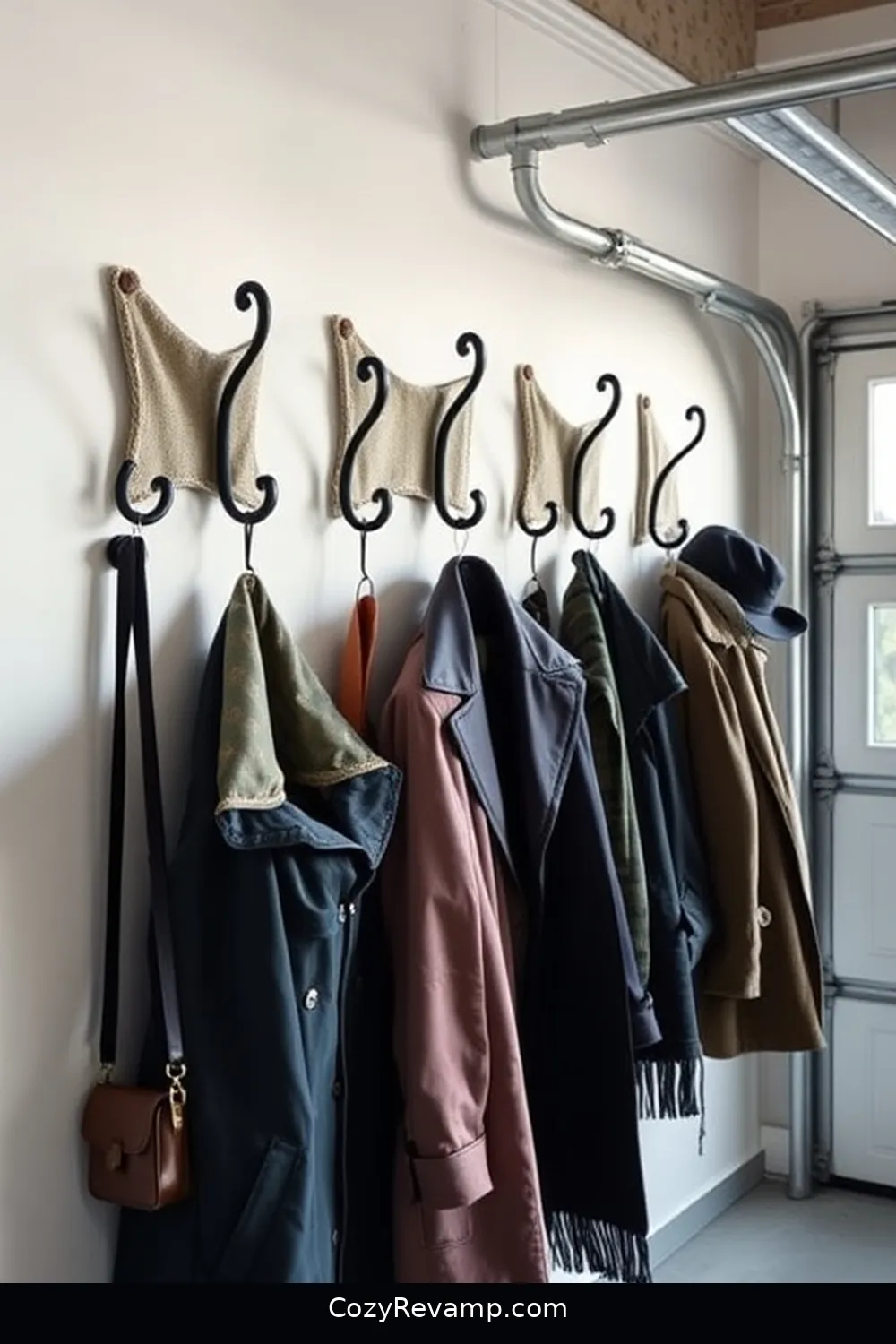 19 Ways to Create a Minimalist Garage With Upcycled Fabric Material 17 Fabric Wall Hooks for Coats and Gear for 19 Ways to Create a Minimalist Garage With Upcycled Fabric Material