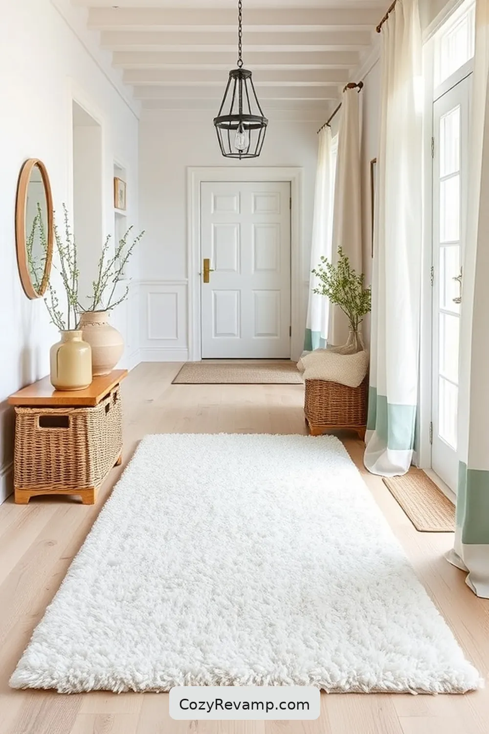 19 Ways to Style a Coastal Hallway With Organic Cotton Materials 4 Add a Cozy Organic Cotton Area Rug for 19 Ways to Style a Coastal Hallway With Organic Cotton Materials