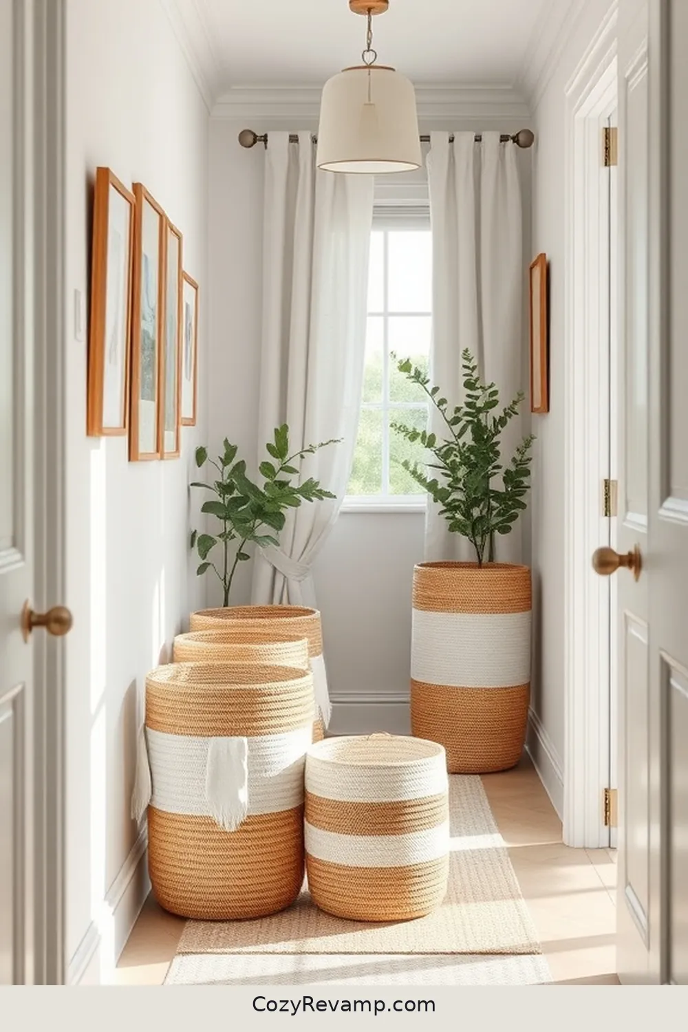 19 Ways to Style a Coastal Hallway With Organic Cotton Materials 7 Utilize Organic Cotton Storage Baskets for 19 Ways to Style a Coastal Hallway With Organic Cotton Materials