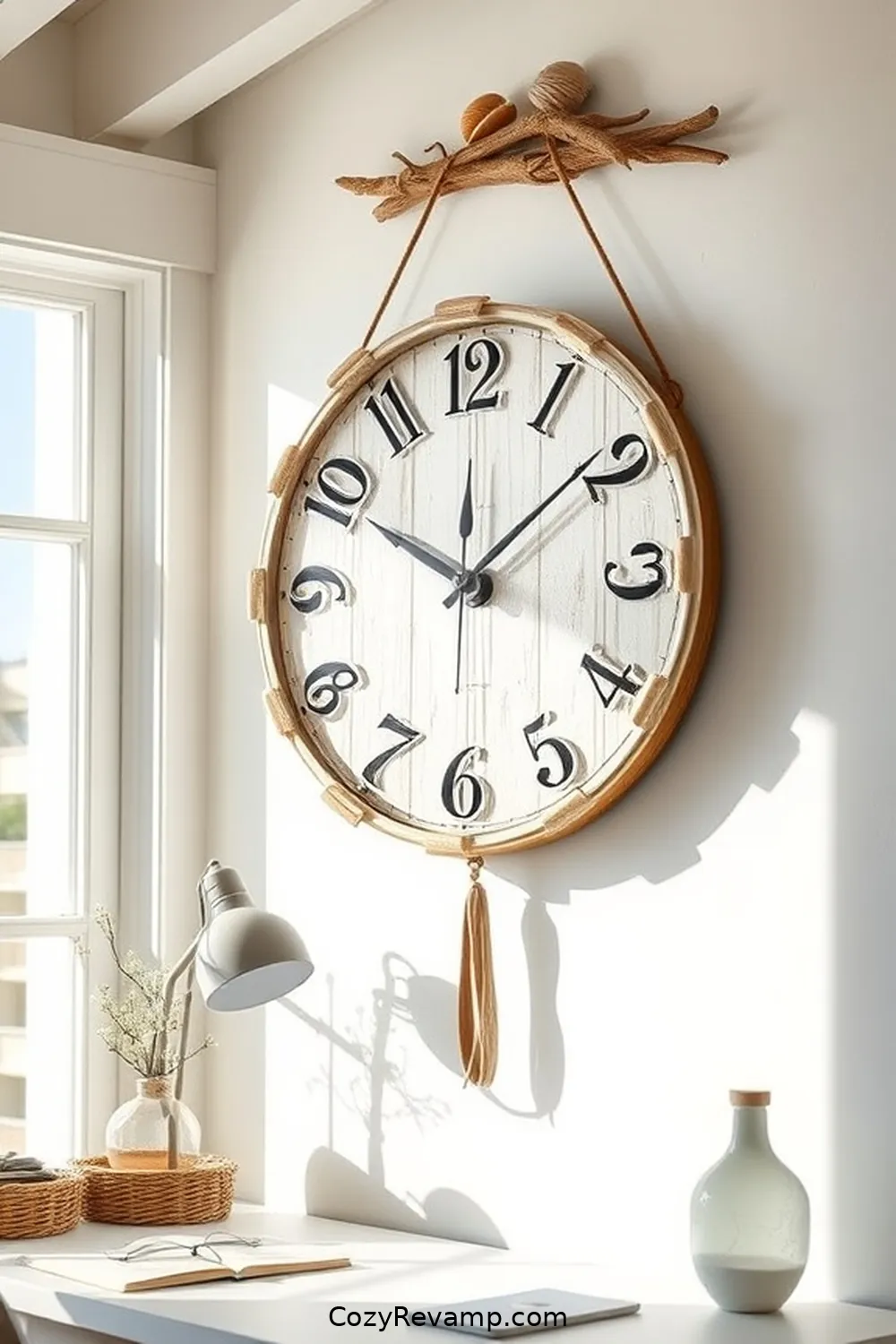 20 Essential Coastal Home Office Materials With Solar-Powered Lights 17 Beachy Wall Clocks for 20 Essential Coastal Home Office Materials With Solar-Powered Lights