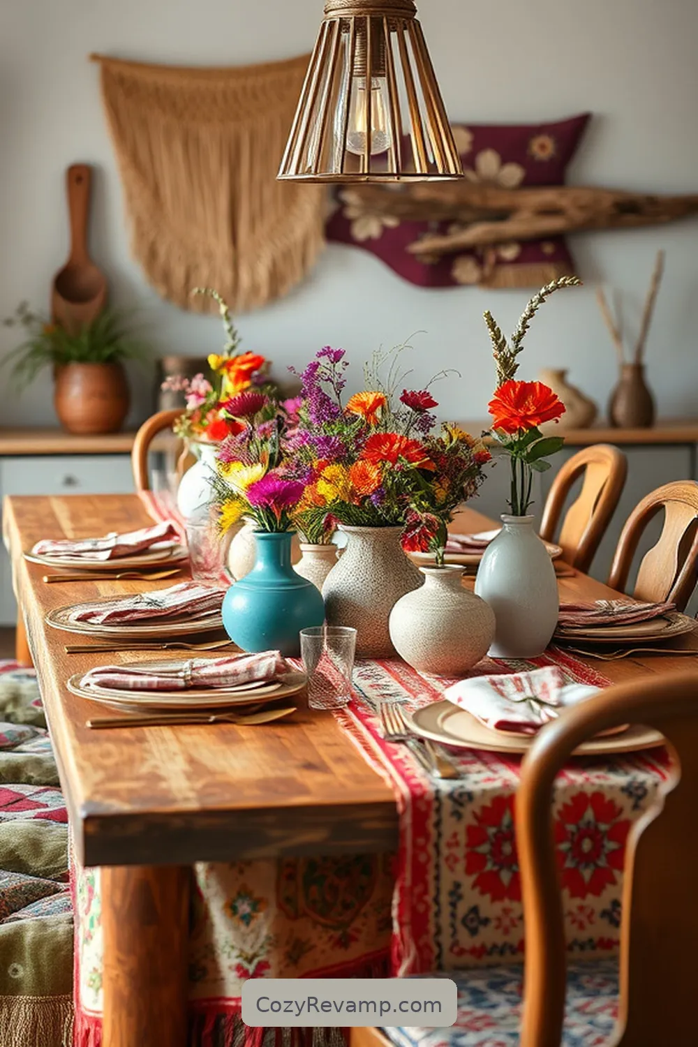 20 Essential Elements of Bohemian Dining Rooms With Reclaimed Materials 20 Bohemian-inspired Centerpieces for 20 Essential Elements of Bohemian Dining Rooms With Reclaimed Materials