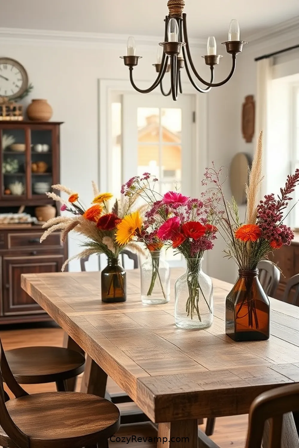 20 Essential Elements of Bohemian Dining Rooms With Reclaimed Materials 15 Dried Flower Arrangements for 20 Essential Elements of Bohemian Dining Rooms With Reclaimed Materials