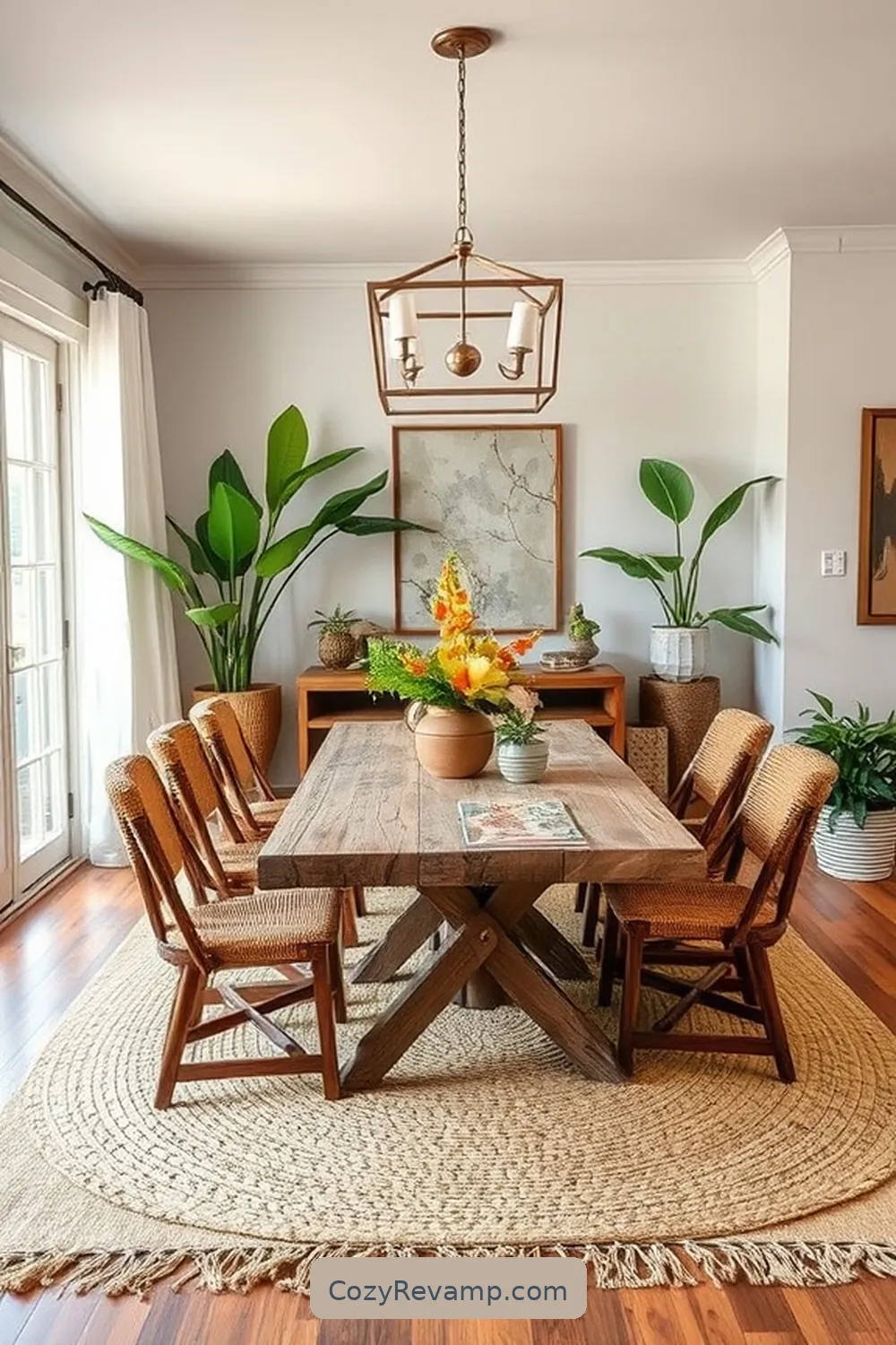 20 Essential Elements of Bohemian Dining Rooms With Reclaimed Materials 8 Natural Fiber Rugs for 20 Essential Elements of Bohemian Dining Rooms With Reclaimed Materials