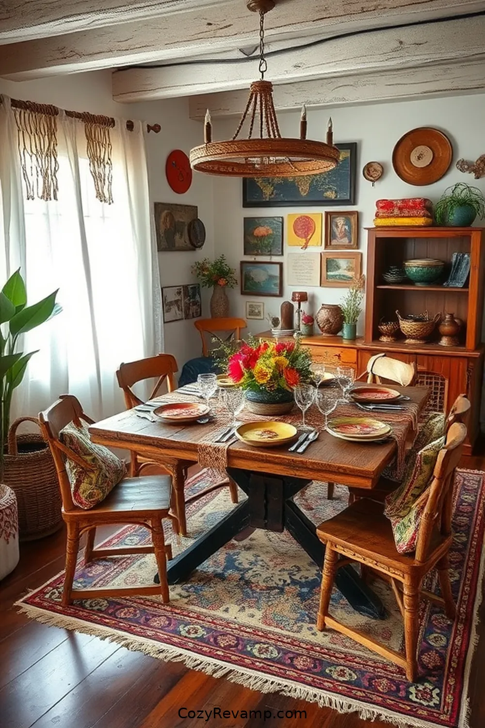 20 Essential Elements of Bohemian Dining Rooms With Reclaimed Materials 21 Personal Touches and Souvenirs for 20 Essential Elements of Bohemian Dining Rooms With Reclaimed Materials