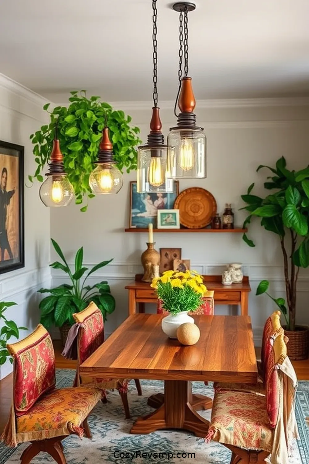 20 Essential Elements of Bohemian Dining Rooms With Reclaimed Materials 7 Unique Light Fixtures for 20 Essential Elements of Bohemian Dining Rooms With Reclaimed Materials