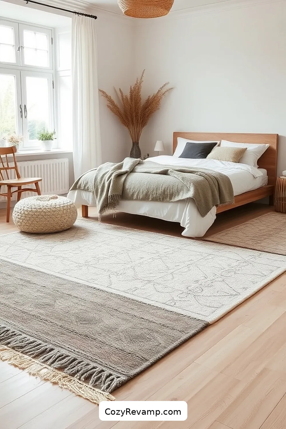 20 Essential Elements of Scandinavian Bedroom Design With Organic Cotton Material 20 Layered Rugs for 20 Essential Elements of Scandinavian Bedroom Design With Organic Cotton Material