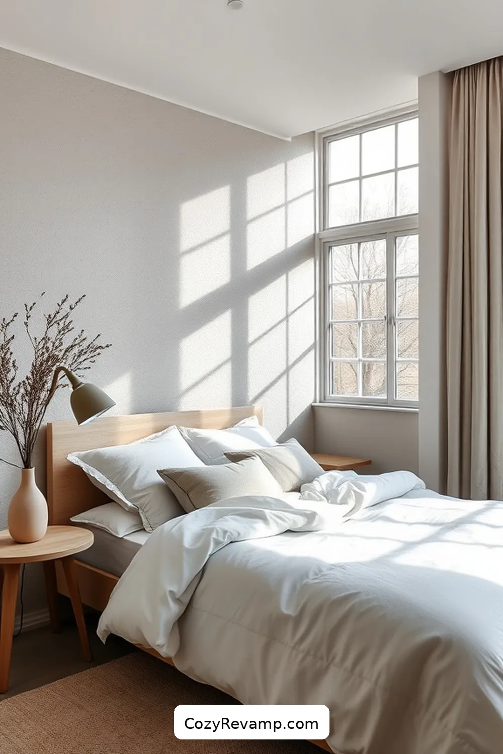 20 Essential Elements of Scandinavian Bedroom Design With Organic Cotton Material 11 Textured Walls for 20 Essential Elements of Scandinavian Bedroom Design With Organic Cotton Material