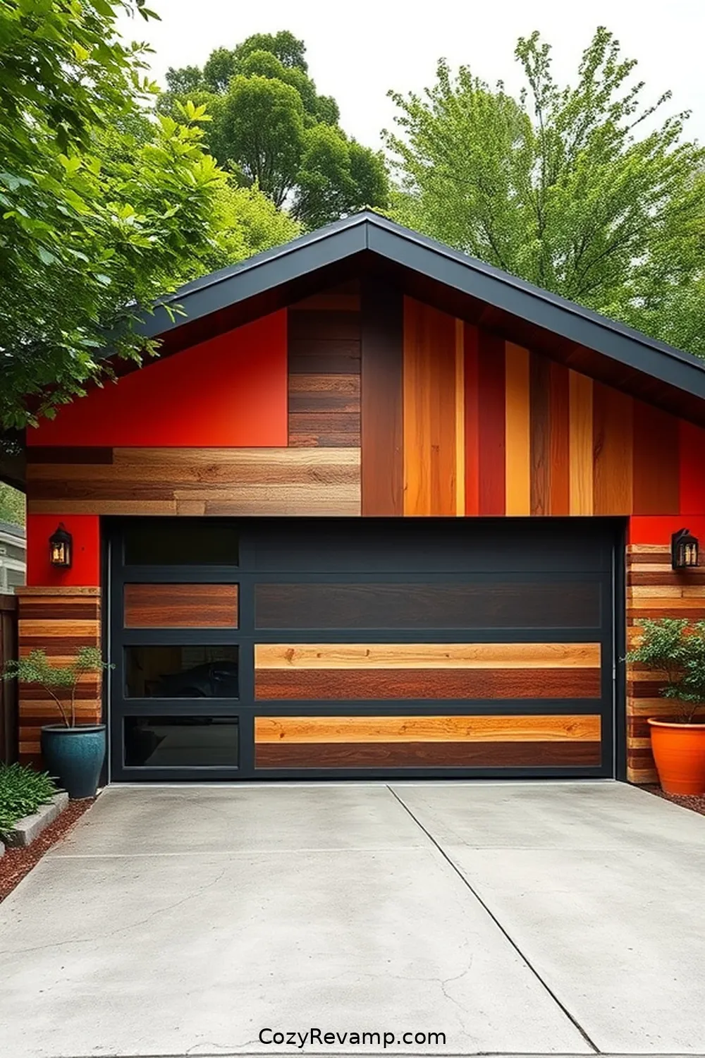 Geometric Shapes for 20 Essential Elements of a Mid-Century Modern Garage With Reclaimed Materials