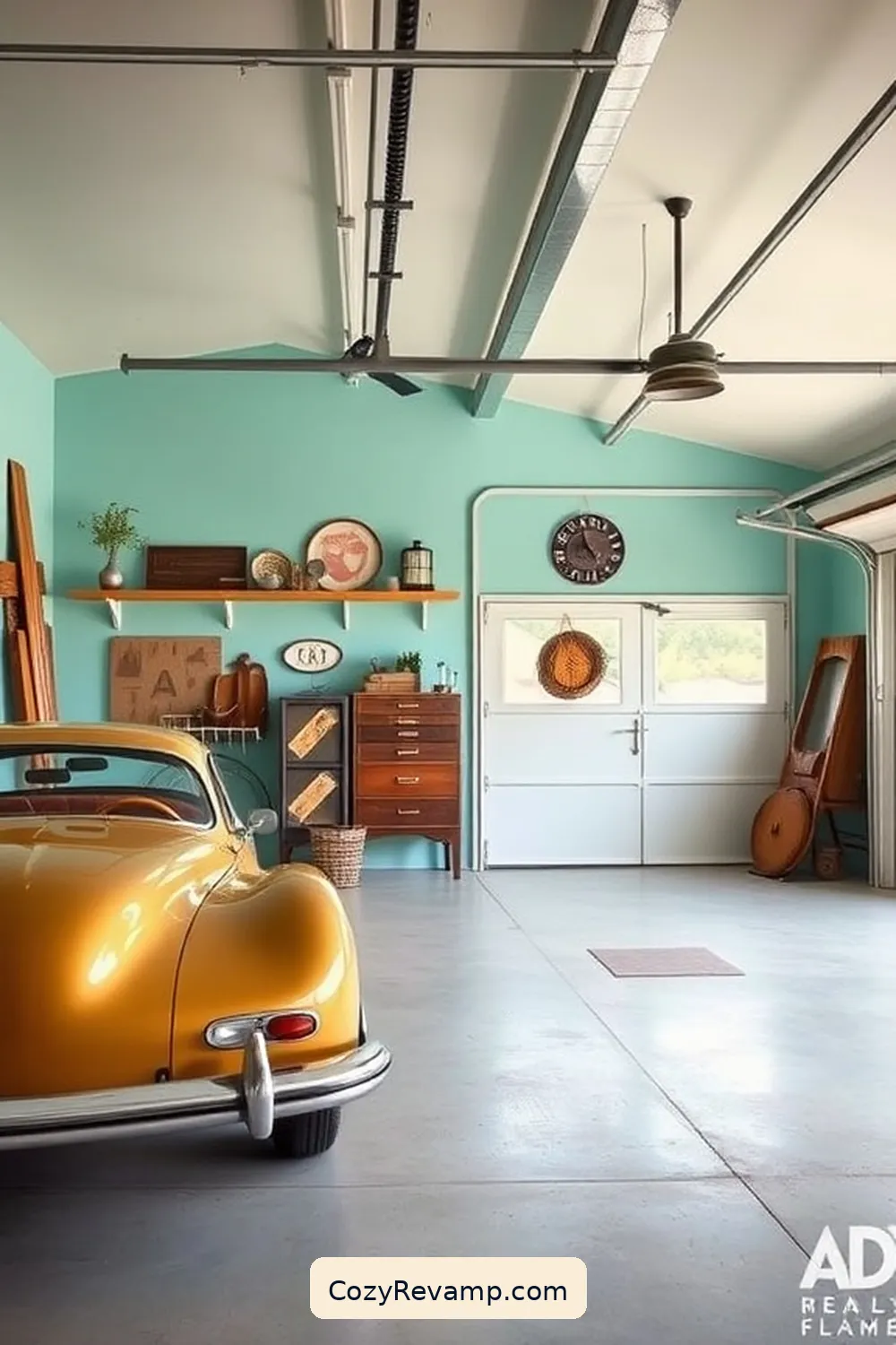 Mid-Century Color Palette for 20 Essential Elements of a Mid-Century Modern Garage With Reclaimed Materials