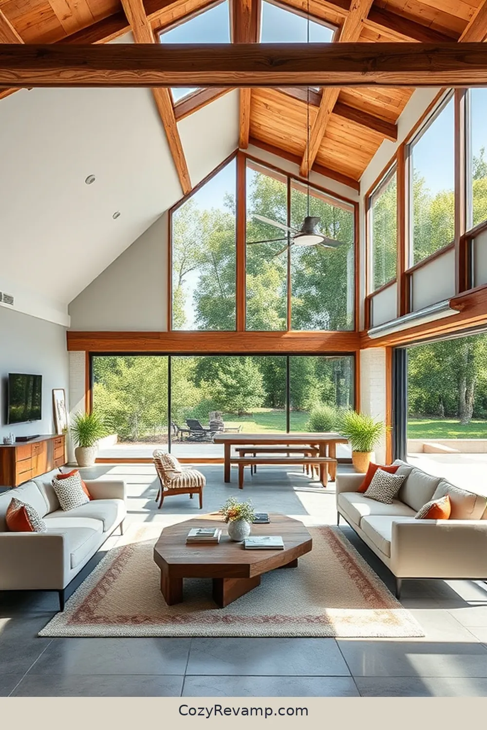 Open Floor Plan for 20 Essential Elements of a Mid-Century Modern Garage With Reclaimed Materials