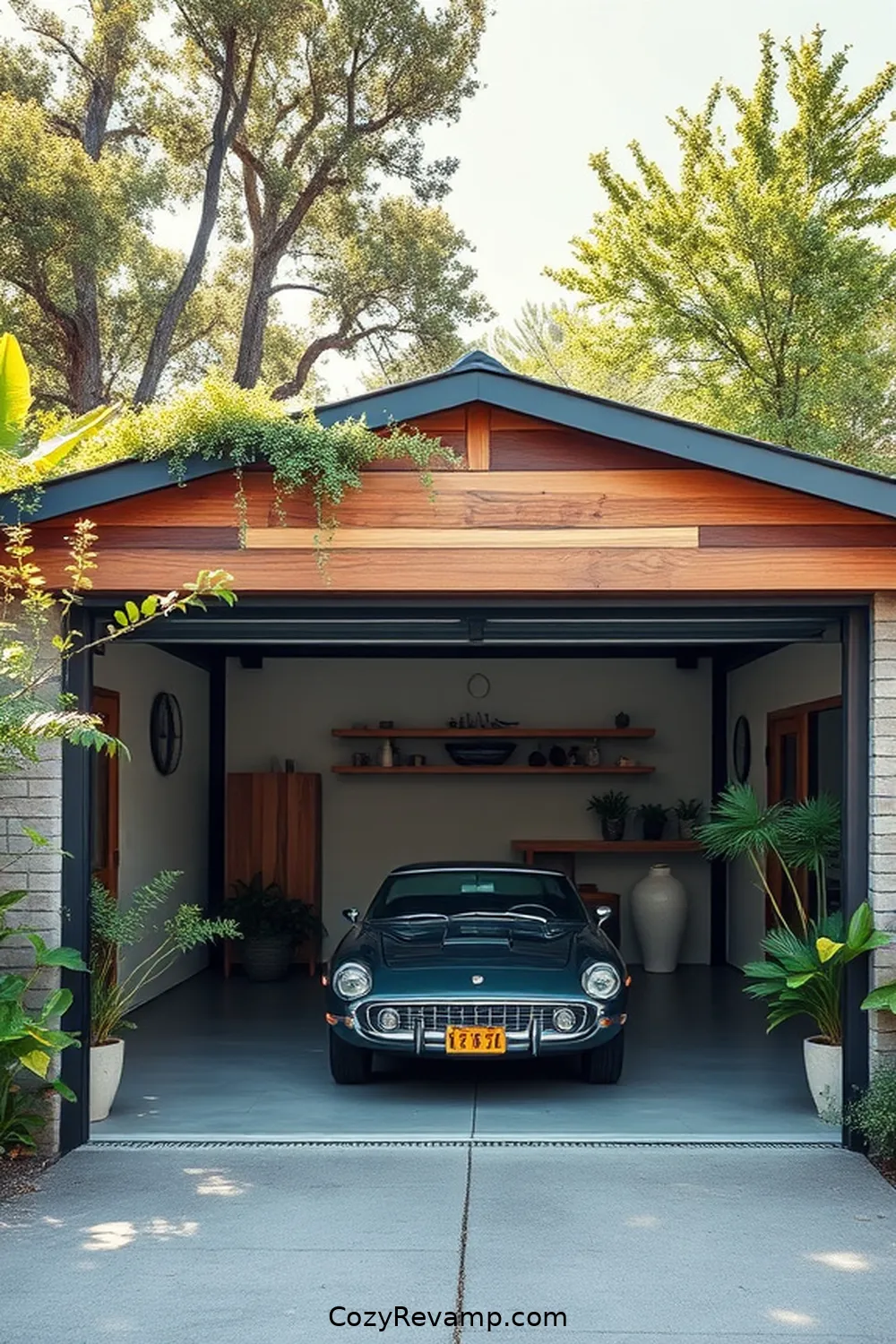 Steel Framing for 20 Essential Elements of a Mid-Century Modern Garage With Reclaimed Materials
