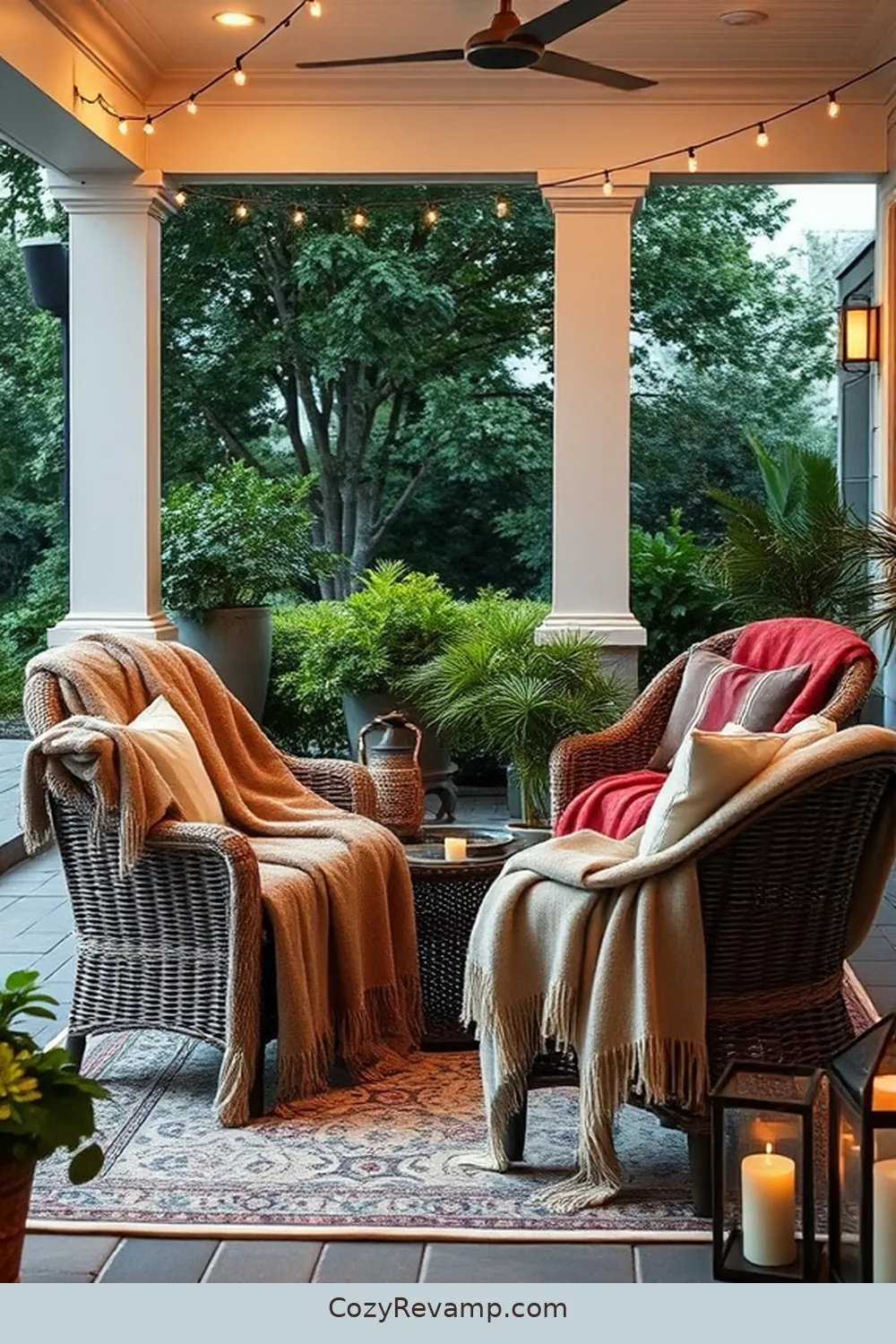 20 Essential Elements of a Modern Farmhouse Outdoor Patio With Natural Fibers 5 Cozy Throw Blankets for 20 Essential Elements of a Modern Farmhouse Outdoor Patio With Natural Fibers