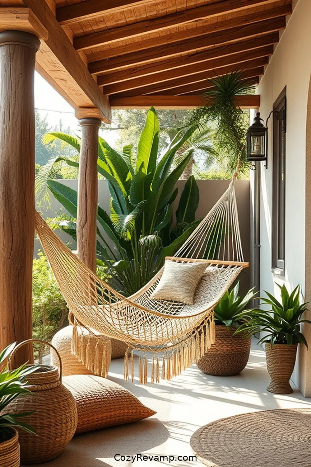 20 Essential Elements of a Modern Farmhouse Outdoor Patio With Natural Fibers 18 Woven Hammocks for 20 Essential Elements of a Modern Farmhouse Outdoor Patio With Natural Fibers