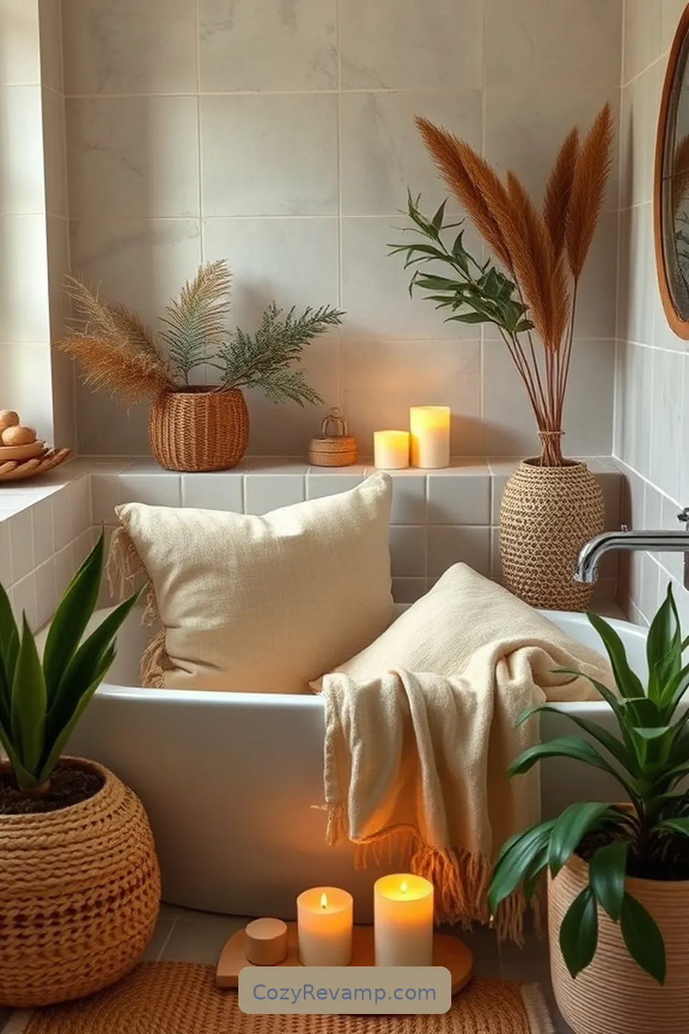 20 Essential Organic Cotton Materials for a Bohemian Bathroom 17 Organic Cotton Bath Pillows for 20 Essential Organic Cotton Materials for a Bohemian Bathroom