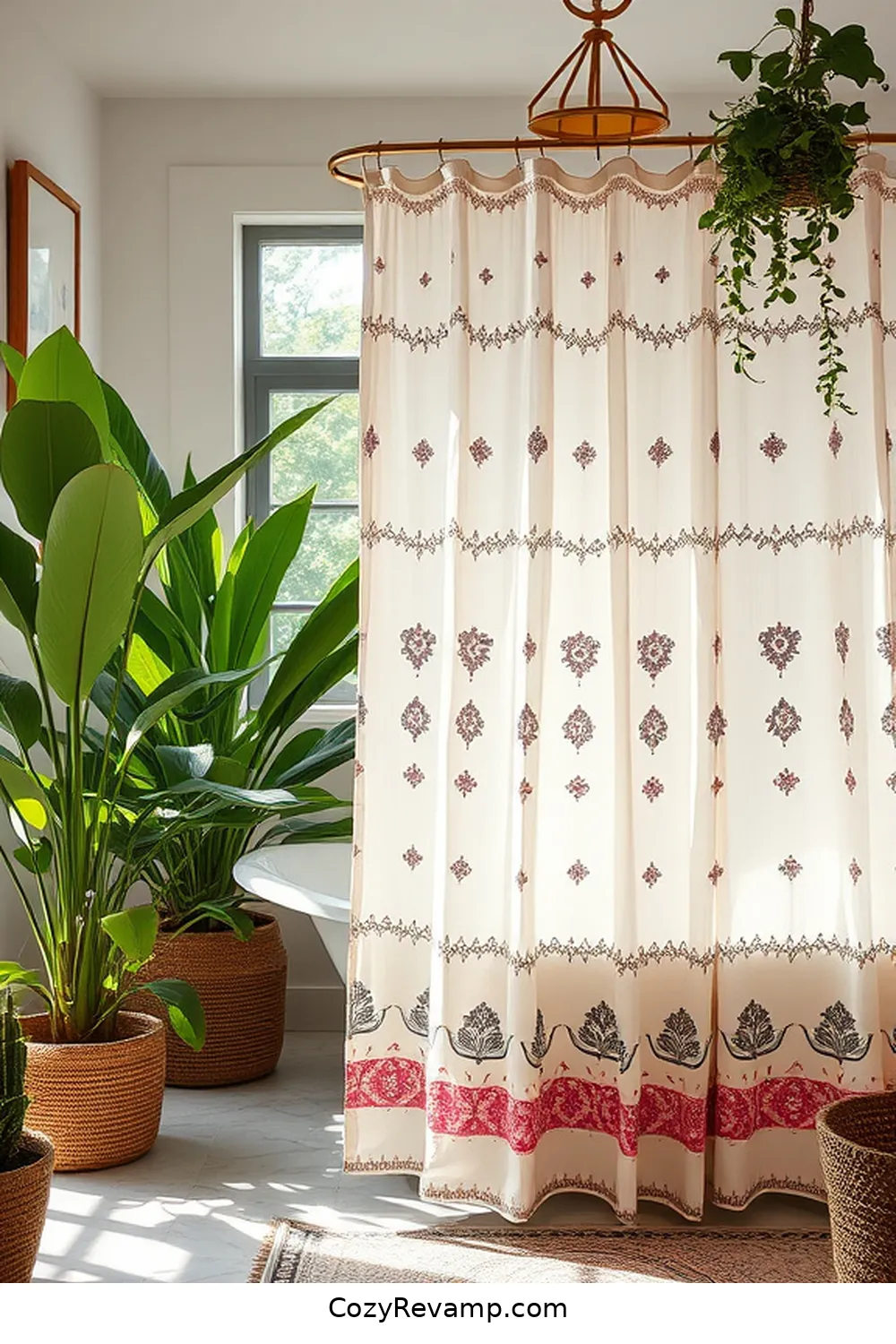 20 Essential Organic Cotton Materials for a Bohemian Bathroom 3 Organic Cotton Shower Curtains for 20 Essential Organic Cotton Materials for a Bohemian Bathroom