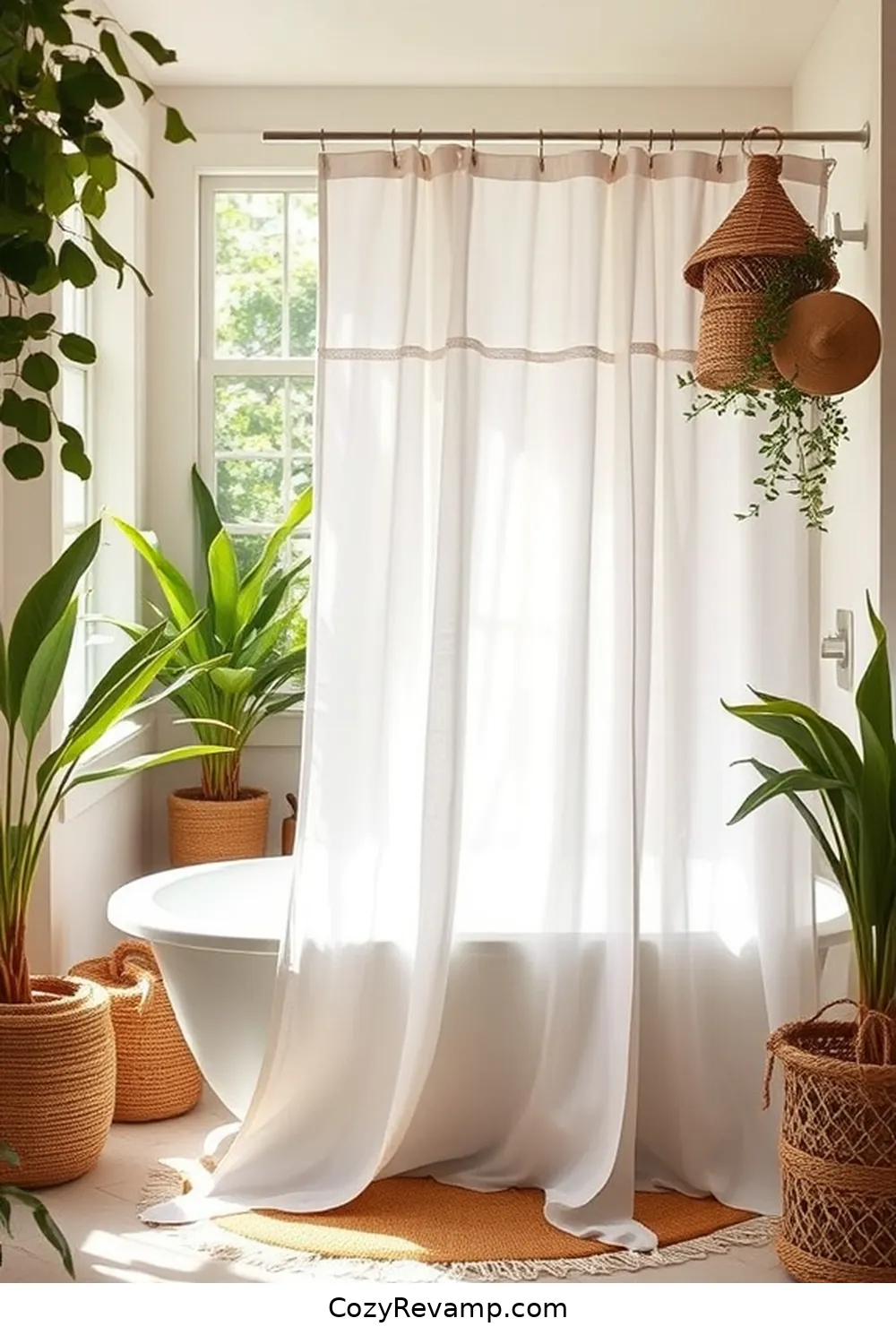 20 Essential Organic Cotton Materials for a Bohemian Bathroom 8 Organic Cotton Shower Liners for 20 Essential Organic Cotton Materials for a Bohemian Bathroom