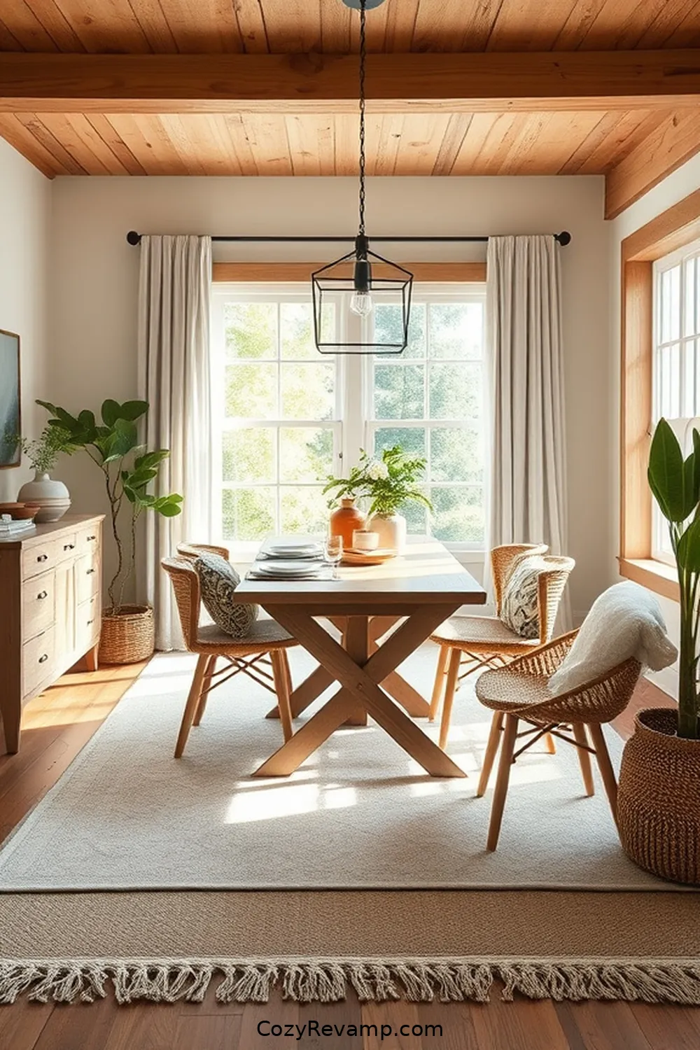 Cozy Area Rugs for 20 Essentials for a Modern Farmhouse Dining Room With Organic Cotton Material