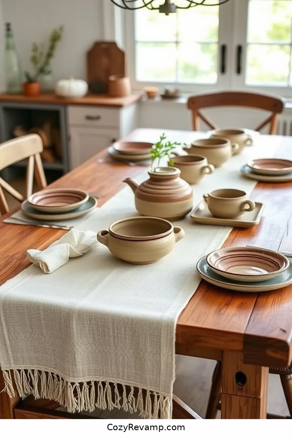 Handcrafted Tableware for 20 Essentials for a Modern Farmhouse Dining Room With Organic Cotton Material