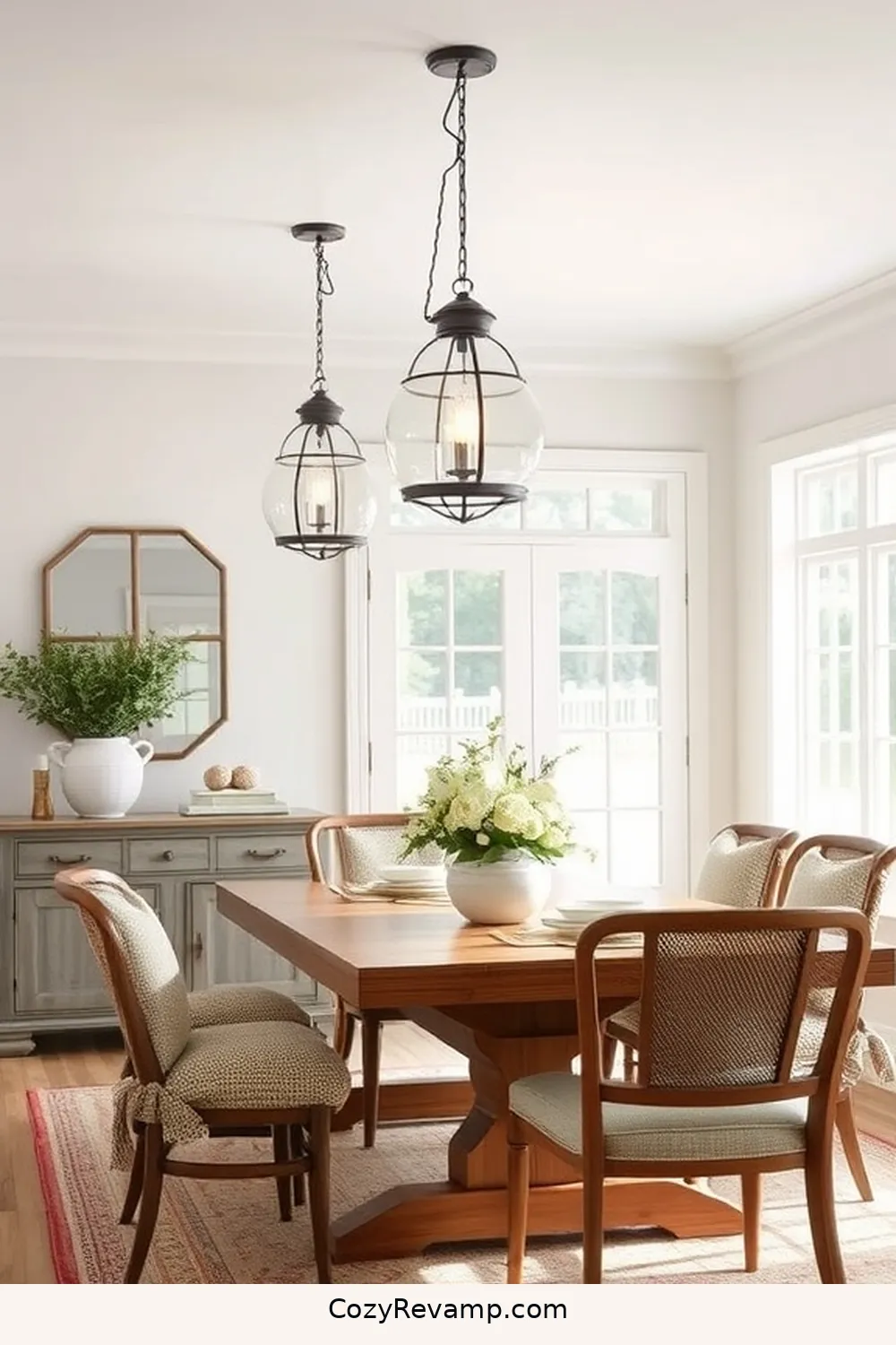 Vintage-Inspired Light Fixtures for 20 Essentials for a Modern Farmhouse Dining Room With Organic Cotton Material
