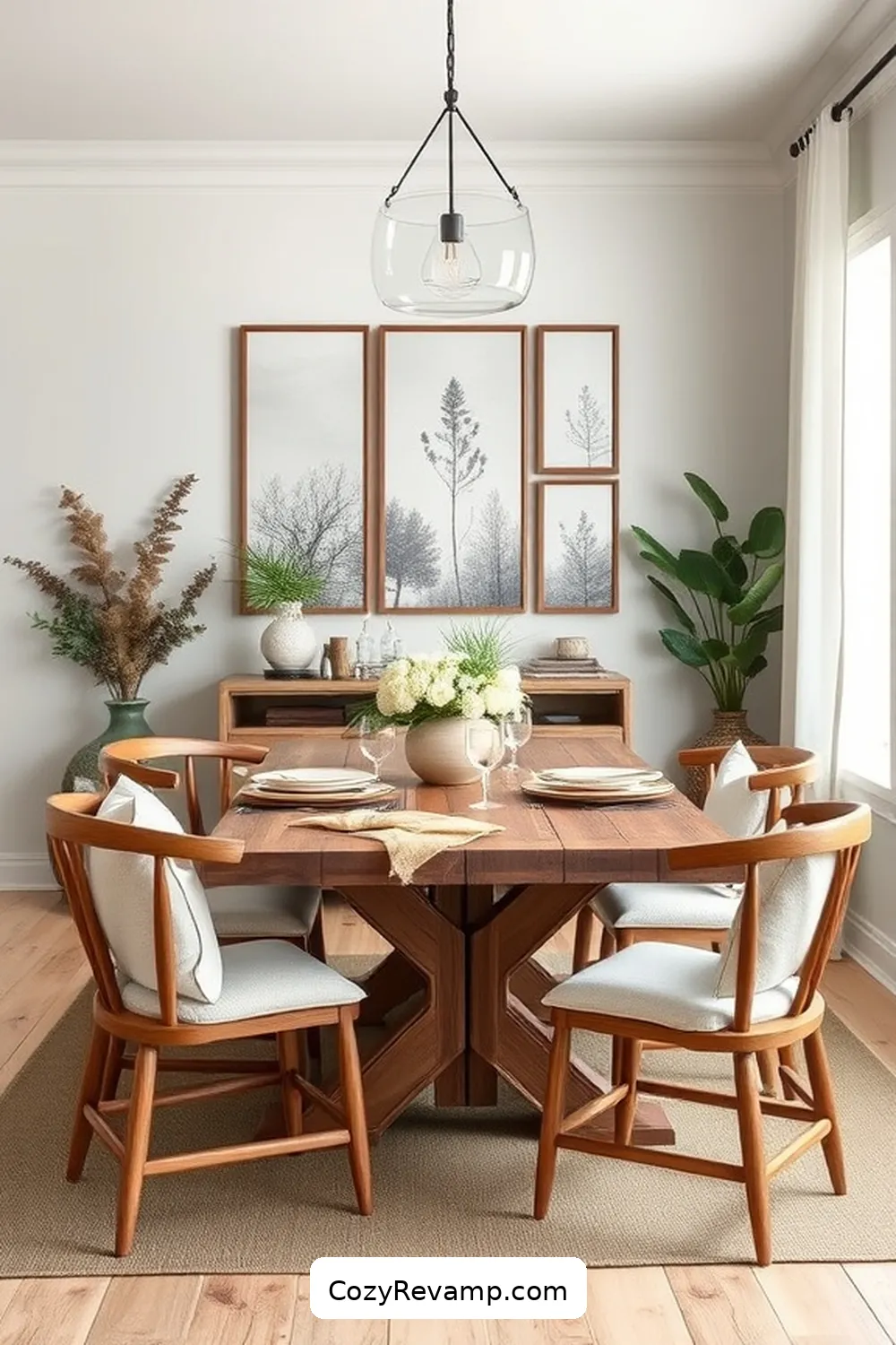 Wall Art With Nature Themes for 20 Essentials for a Modern Farmhouse Dining Room With Organic Cotton Material