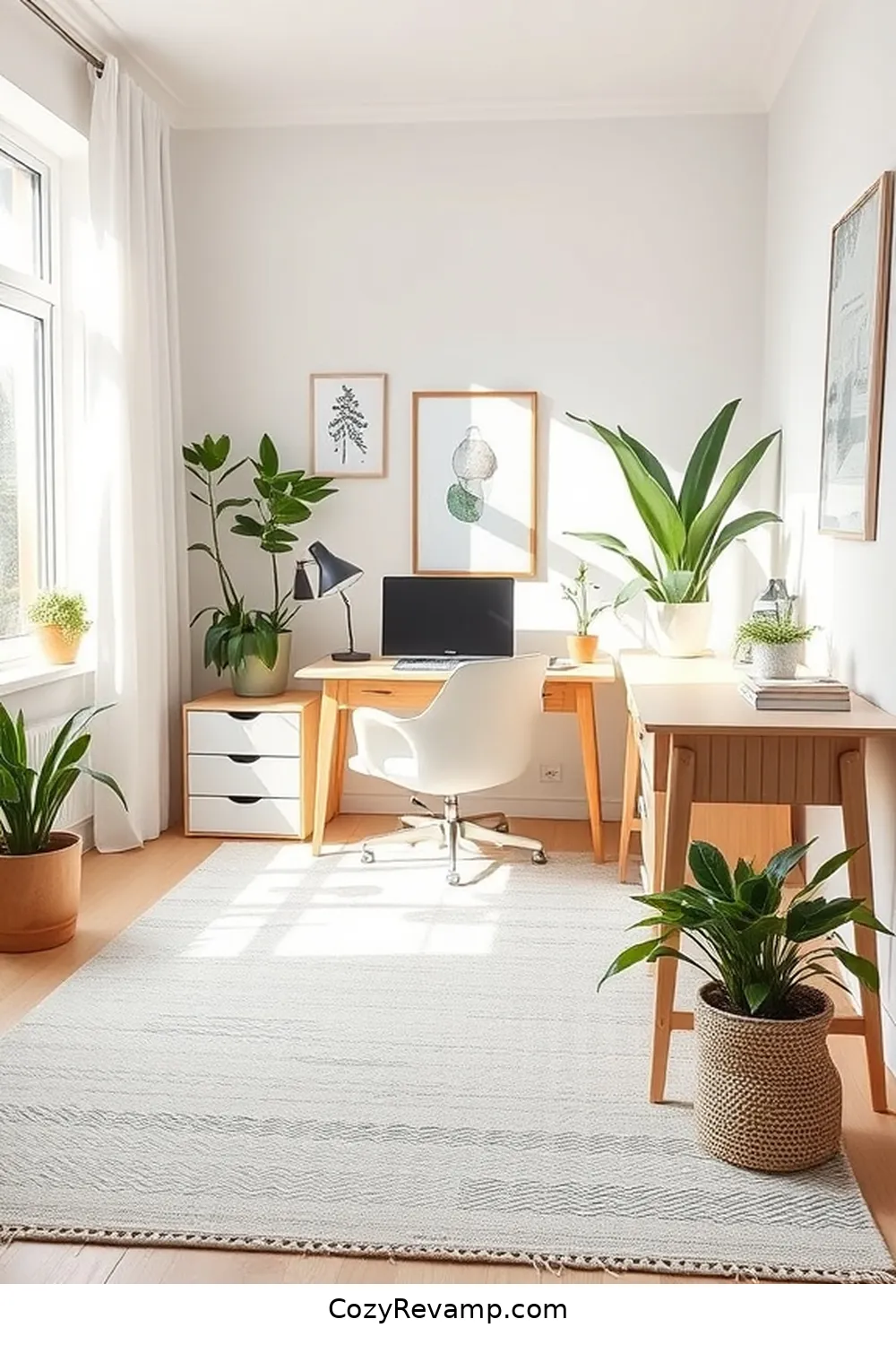 Cozy Organic Cotton Area Rug for 20 Essentials for a Scandinavian Home Office With Organic Cotton Material