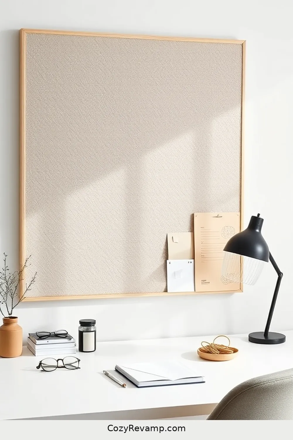 Organic Cotton Bulletin Board for 20 Essentials for a Scandinavian Home Office With Organic Cotton Material