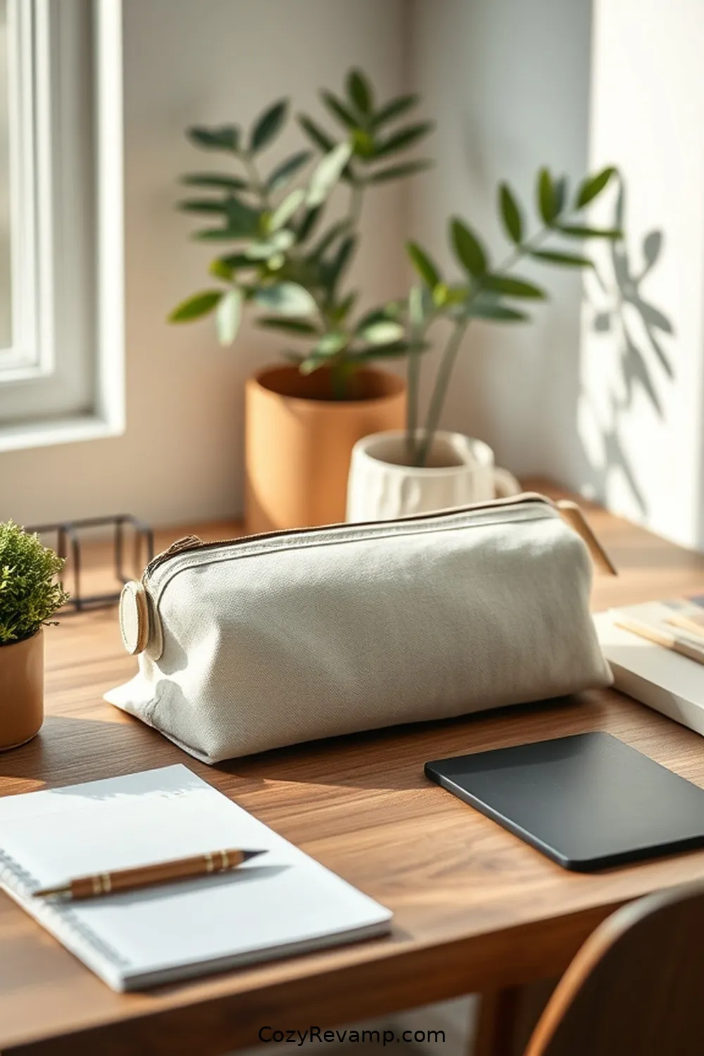 Organic Cotton Pencil Case for 20 Essentials for a Scandinavian Home Office With Organic Cotton Material