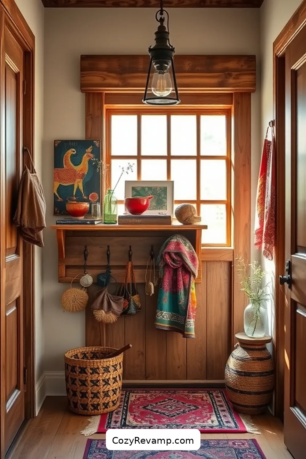20 Inspiring Ideas for a Bohemian Entryway With Recycled Wood Material 9 Pallet Wood Key Holder for 20 Inspiring Ideas for a Bohemian Entryway With Recycled Wood Material