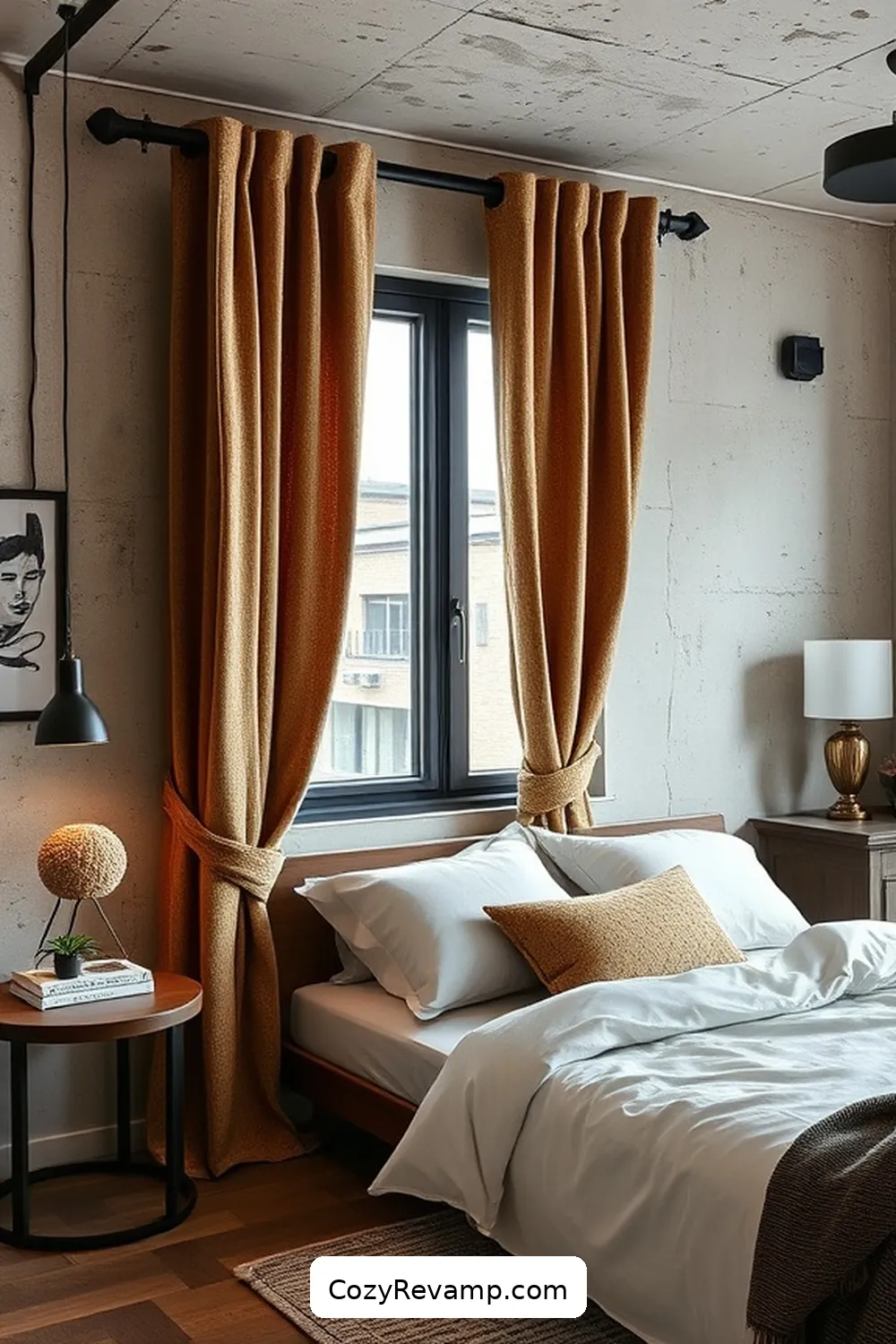 20 Inspiring Ideas for an Industrial Bedroom Using Cork Material 14 Cork Curtain Weights for a Modern Twist for 20 Inspiring Ideas for an Industrial Bedroom Using Cork Material