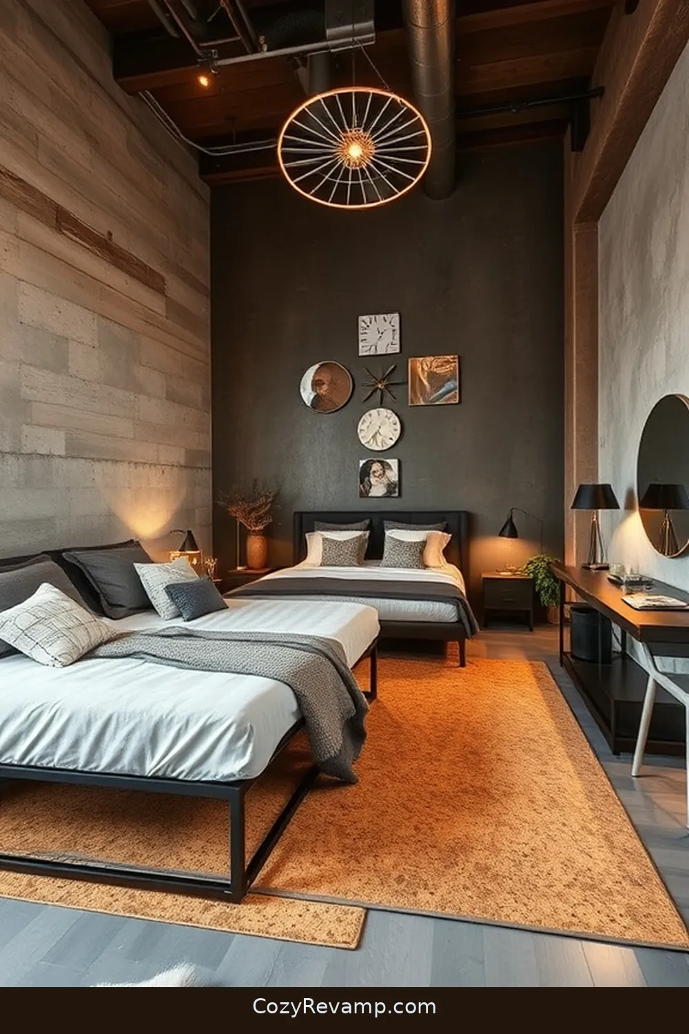 20 Inspiring Ideas for an Industrial Bedroom Using Cork Material 11 Cork Rugs for Texture and Style for 20 Inspiring Ideas for an Industrial Bedroom Using Cork Material