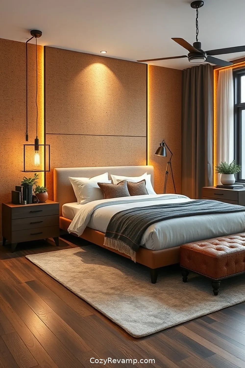 20 Inspiring Ideas for an Industrial Bedroom Using Cork Material 20 Cork Trim for a Polished Look for 20 Inspiring Ideas for an Industrial Bedroom Using Cork Material