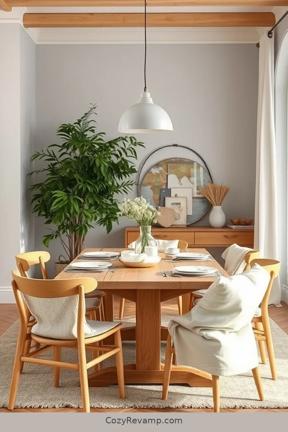 Natural Wood Furniture for 20 Must-Have Elements for a Scandinavian Dining Room With Organic Cotton Material
