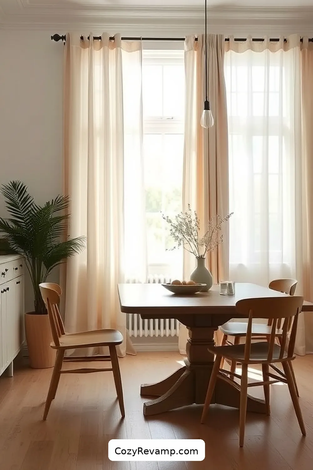 Scandinavian-inspired Curtains for 20 Must-Have Elements for a Scandinavian Dining Room With Organic Cotton Material