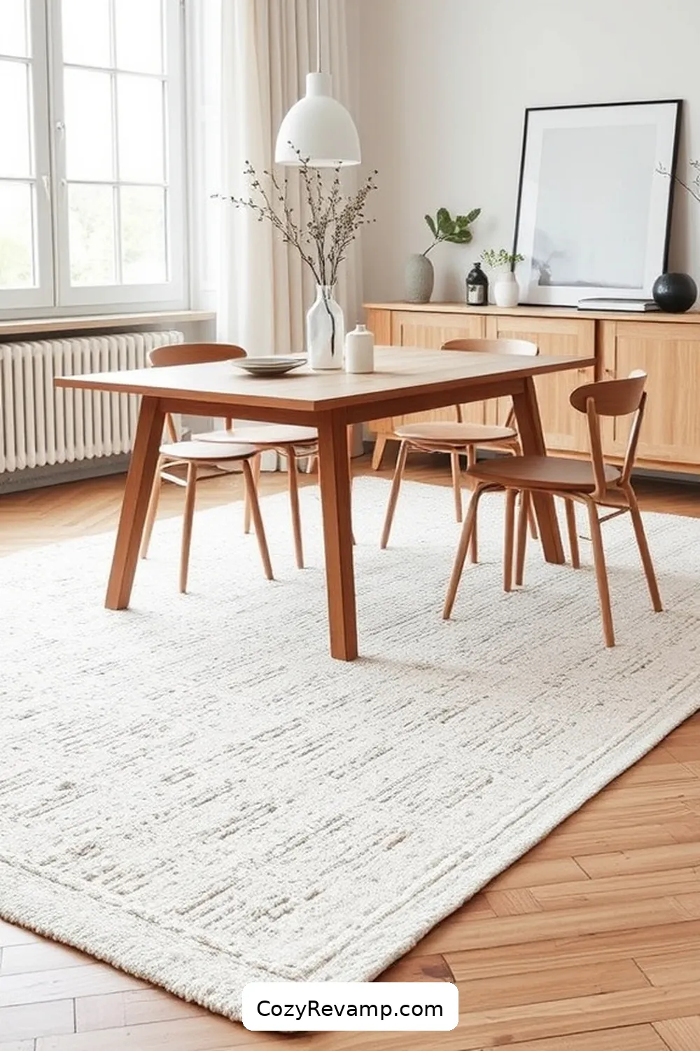 Soft Area Rugs for 20 Must-Have Elements for a Scandinavian Dining Room With Organic Cotton Material