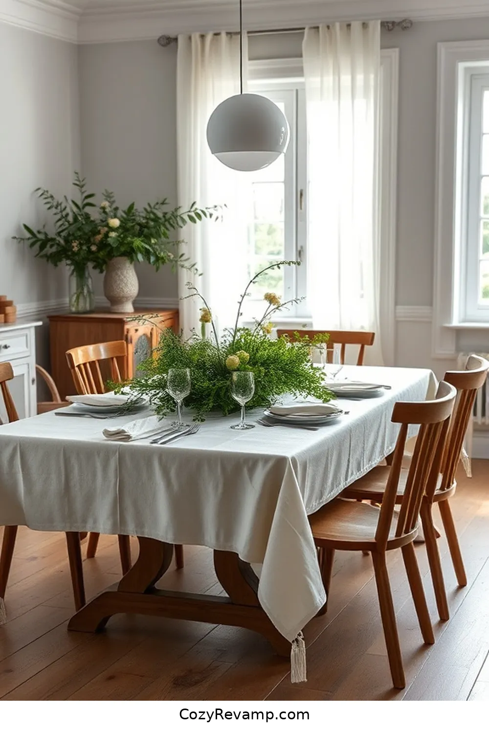 Statement Centerpieces for 20 Must-Have Elements for a Scandinavian Dining Room With Organic Cotton Material