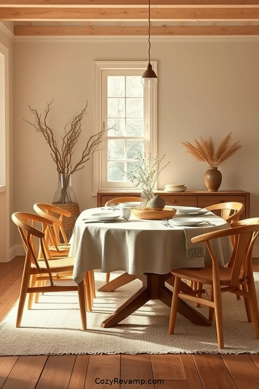 Warm Lighting for 20 Must-Have Elements for a Scandinavian Dining Room With Organic Cotton Material