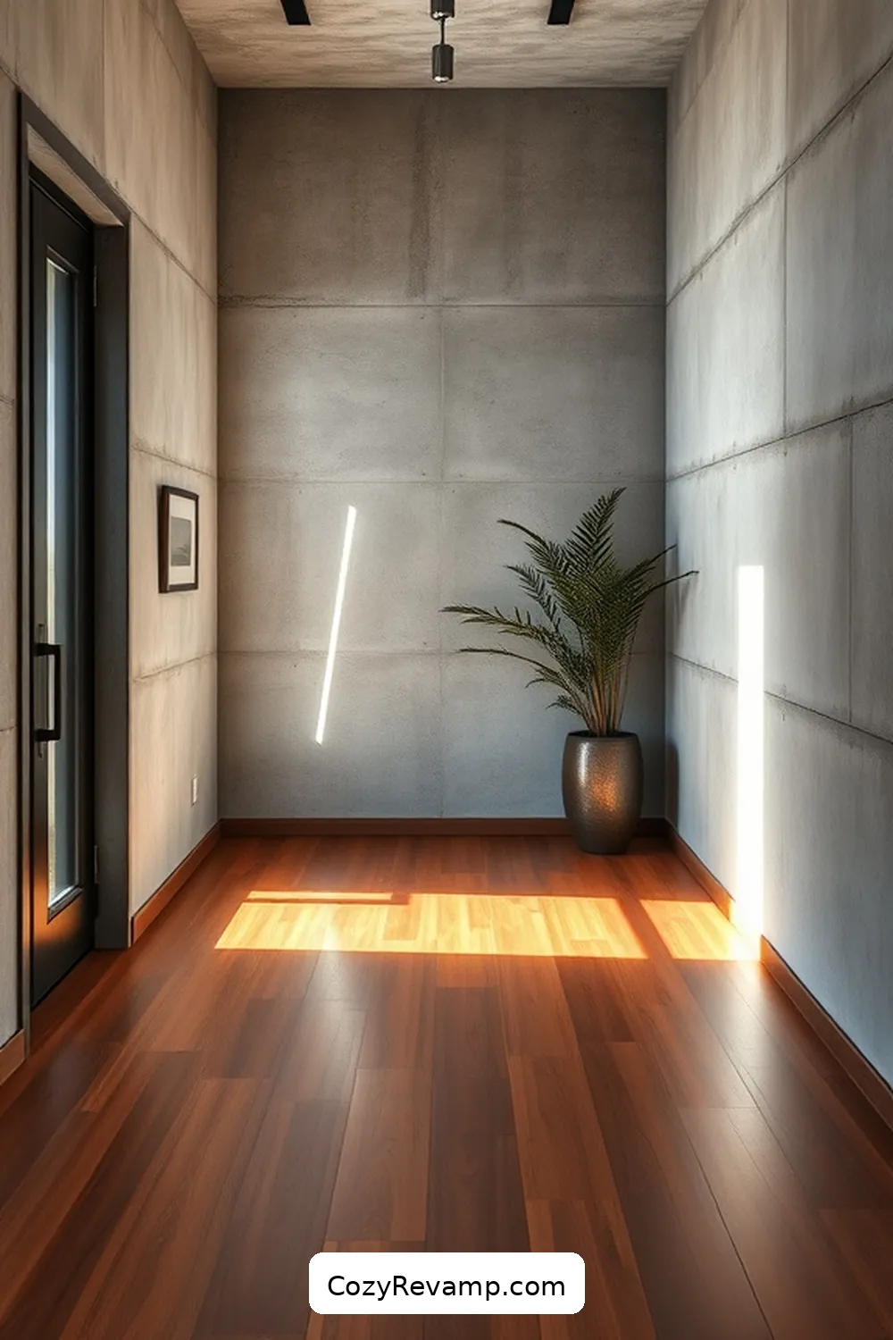 20 Stunning Industrial Entryways With Bamboo Material 10 Bamboo Flooring That Complements Concrete for 20 Stunning Industrial Entryways With Bamboo Material