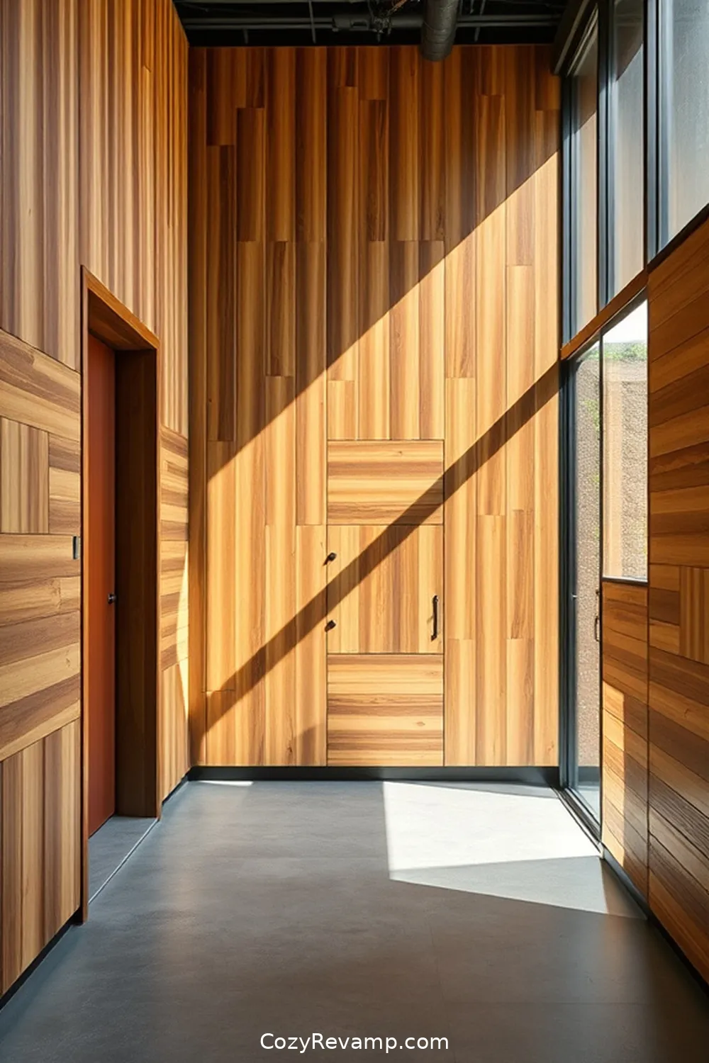20 Stunning Industrial Entryways With Bamboo Material 18 Bamboo Wall Panels for Texture and Depth for 20 Stunning Industrial Entryways With Bamboo Material