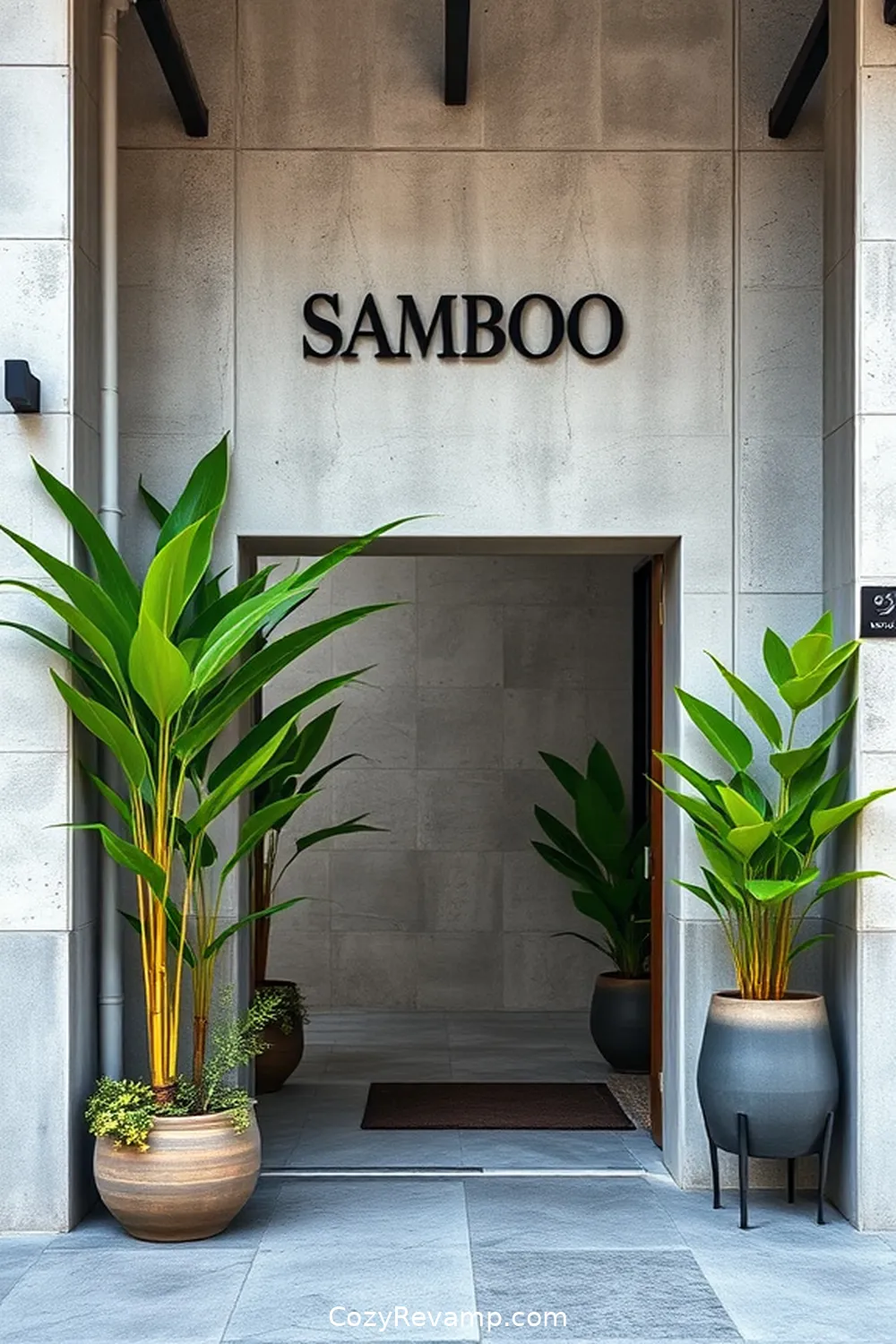 20 Stunning Industrial Entryways With Bamboo Material 19 Custom Bamboo Signage for a Unique Identity for 20 Stunning Industrial Entryways With Bamboo Material