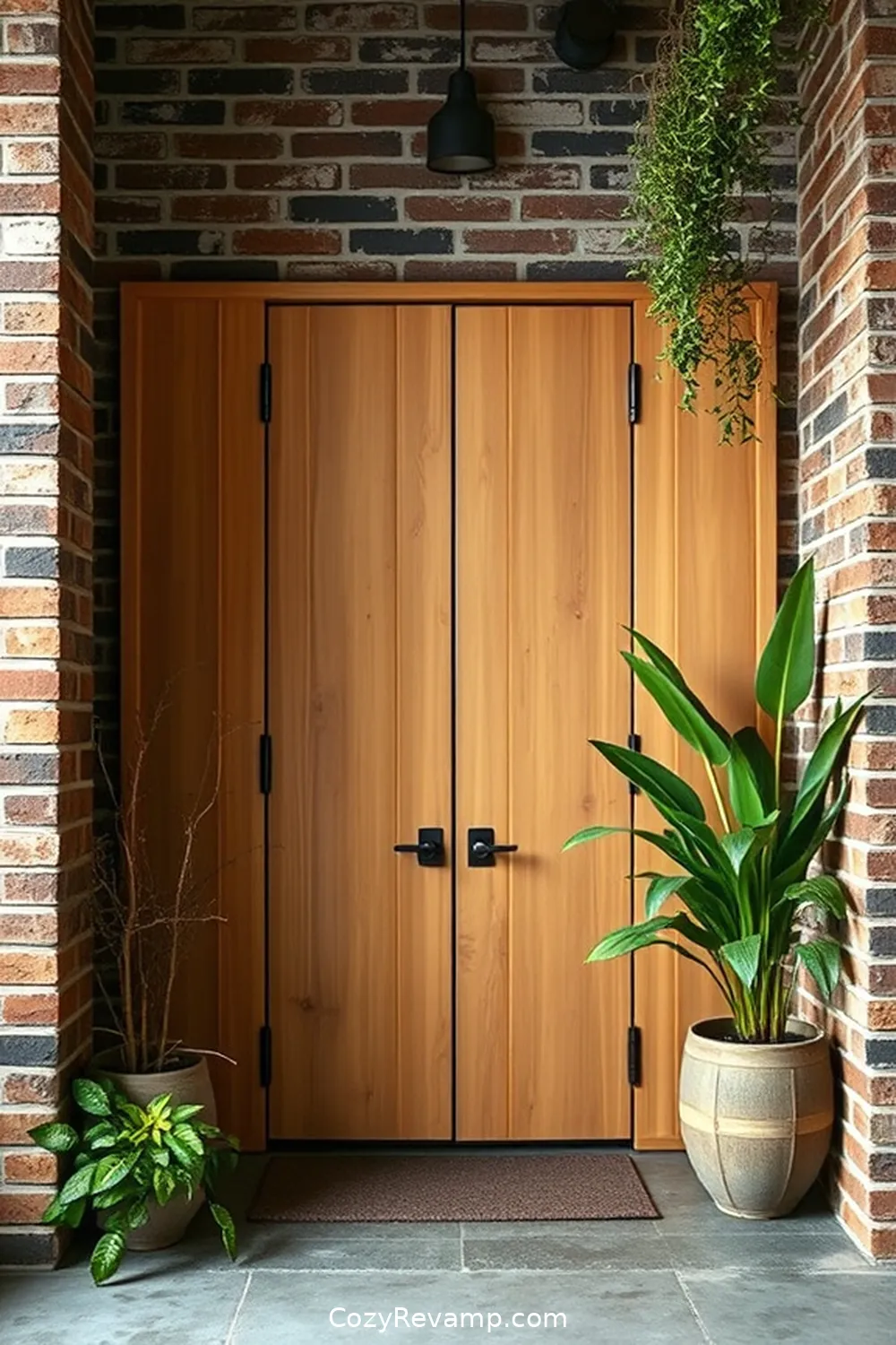 20 Stunning Industrial Entryways With Bamboo Material 14 Mixed Materials: Bamboo and Brick Entryway for 20 Stunning Industrial Entryways With Bamboo Material