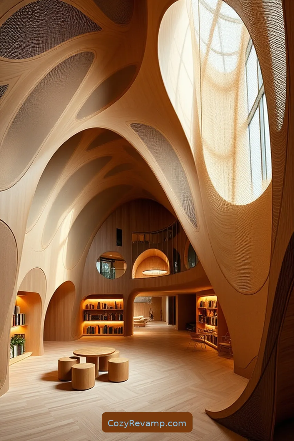 20 Stunning Scandinavian Libraries Featuring Natural Fiber Materials 11 The BiblioTek, Oslo, Norway for 20 Stunning Scandinavian Libraries Featuring Natural Fiber Materials