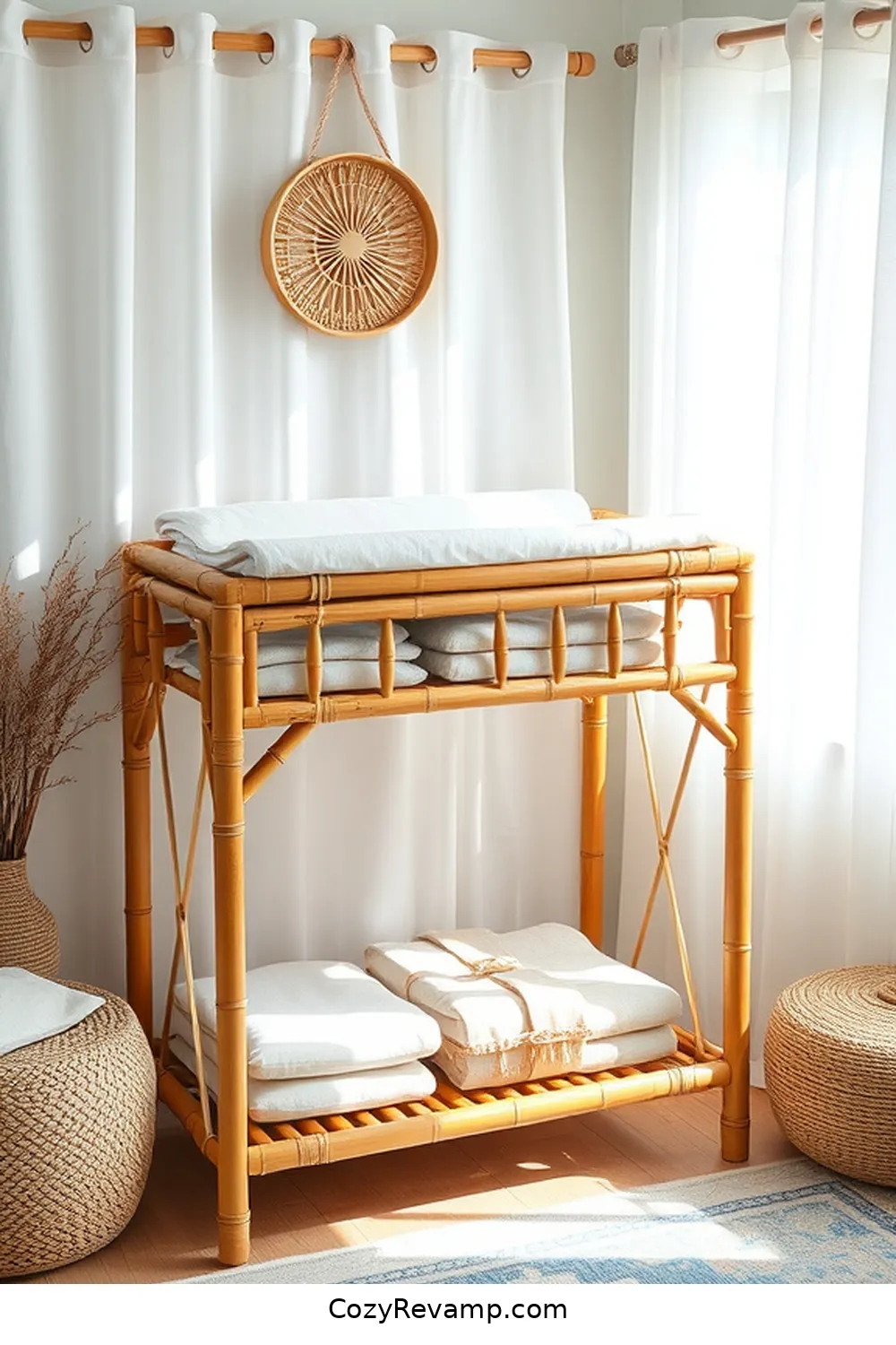 20 Stylish Coastal Nursery Ideas With Bamboo Materials 14 Bamboo Changing Tables With Style for 20 Stylish Coastal Nursery Ideas With Bamboo Materials