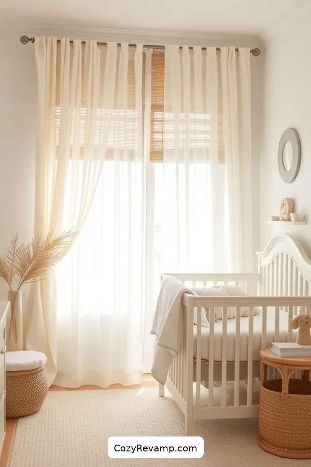 20 Stylish Coastal Nursery Ideas With Bamboo Materials 11 Bamboo Curtains for a Breezy Feel for 20 Stylish Coastal Nursery Ideas With Bamboo Materials