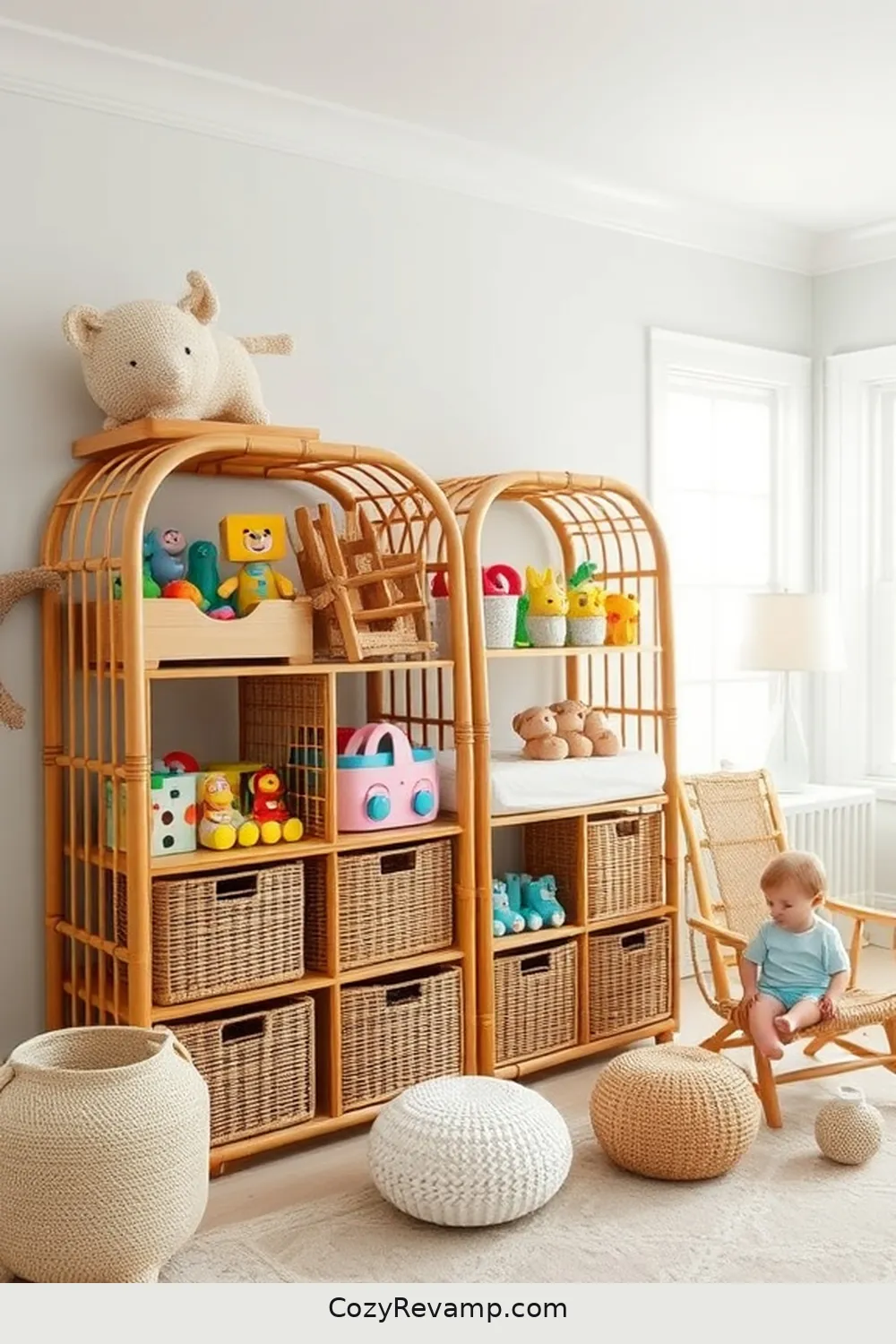 20 Stylish Coastal Nursery Ideas With Bamboo Materials 8 Bamboo Storage Solutions for Toys for 20 Stylish Coastal Nursery Ideas With Bamboo Materials