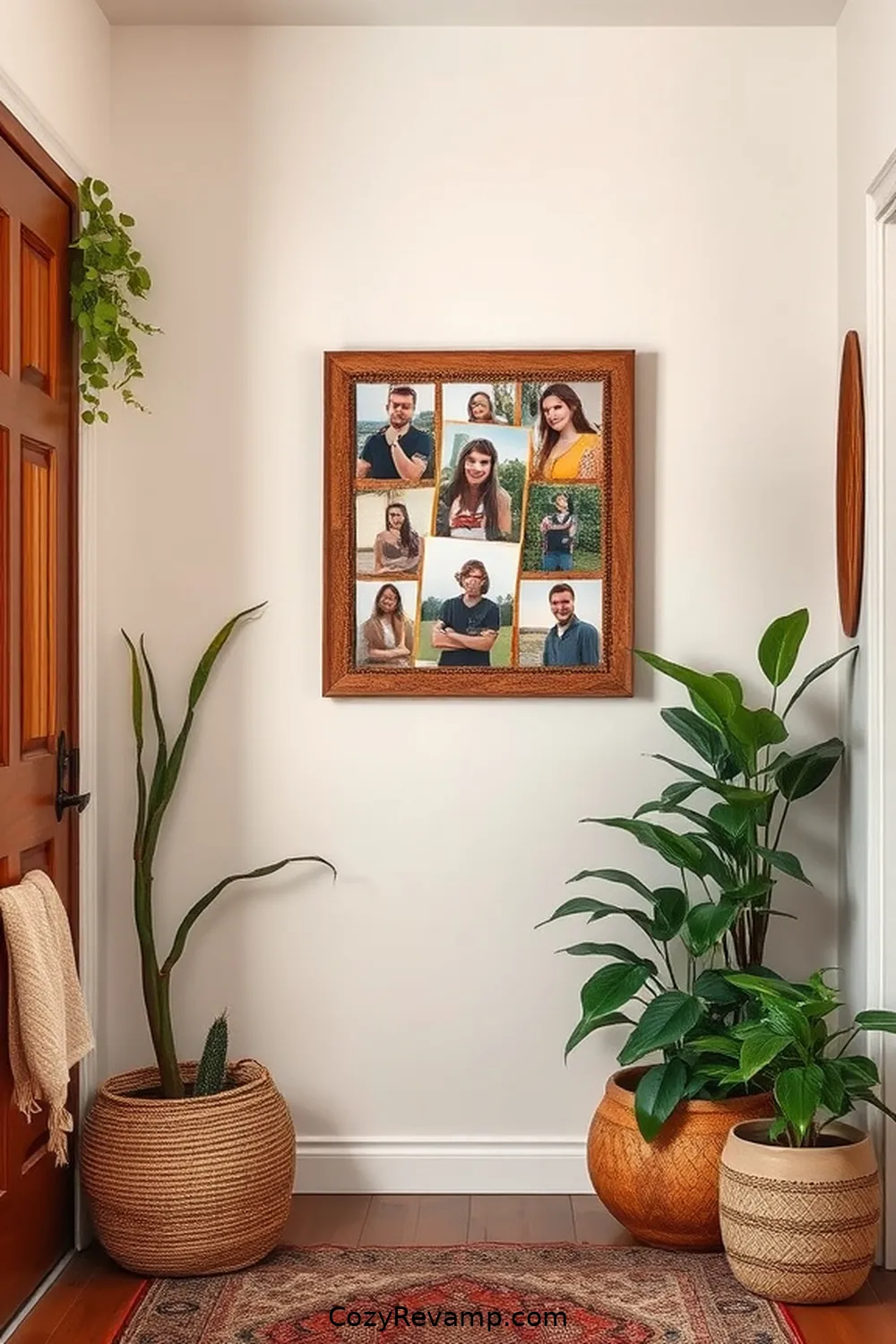 20 Ways to Create a Bohemian Entryway With Cork Material 17 Craft a Cork Frame for Family Photos for 20 Ways to Create a Bohemian Entryway With Cork Material