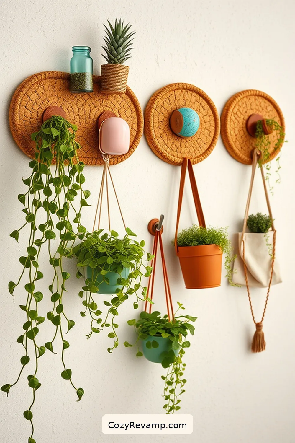 20 Ways to Create a Bohemian Entryway With Cork Material 14 Create Cork Wall Hooks for Accessories for 20 Ways to Create a Bohemian Entryway With Cork Material